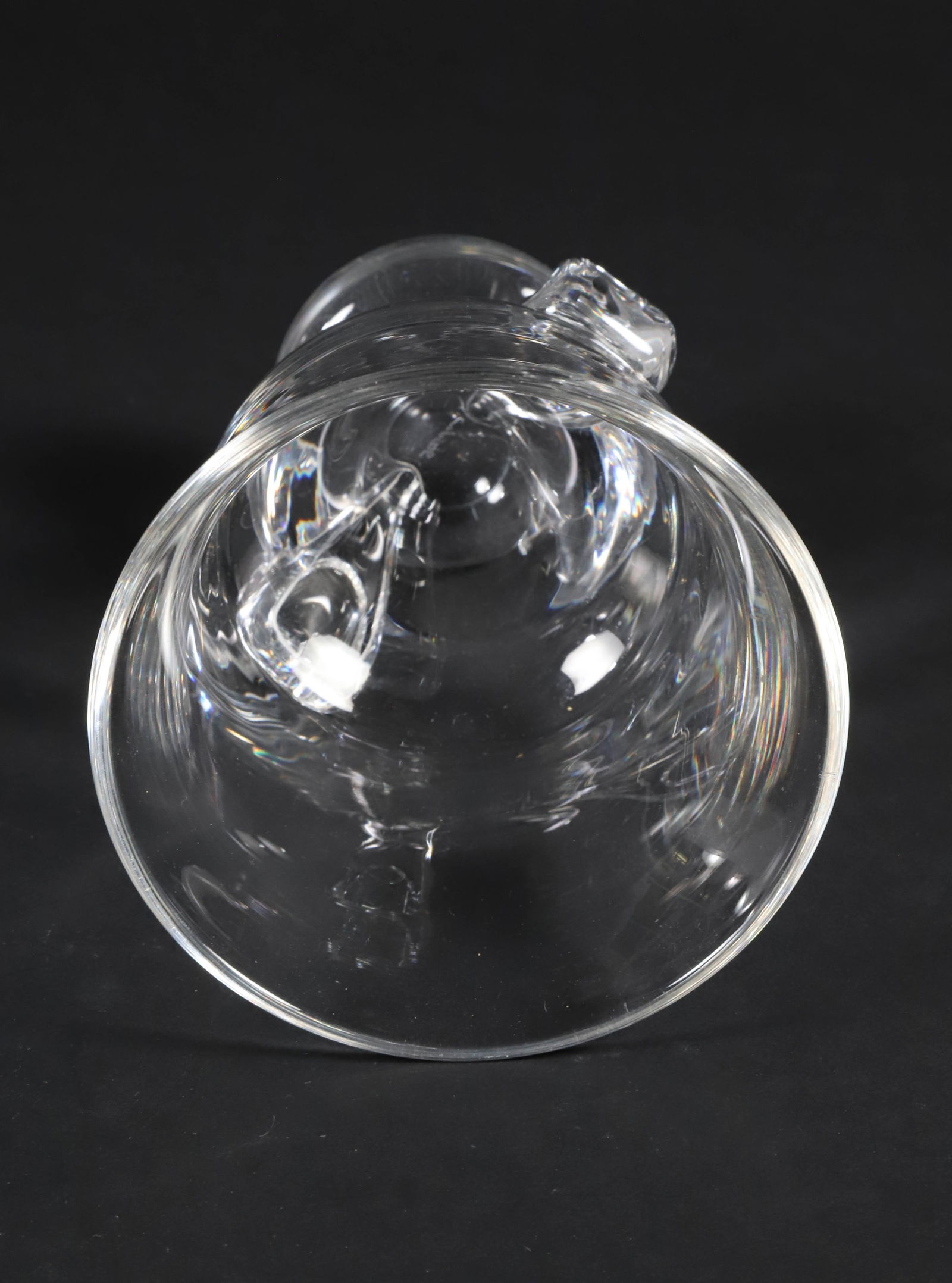 Signed Steuben Clear Crystal Vase - 3