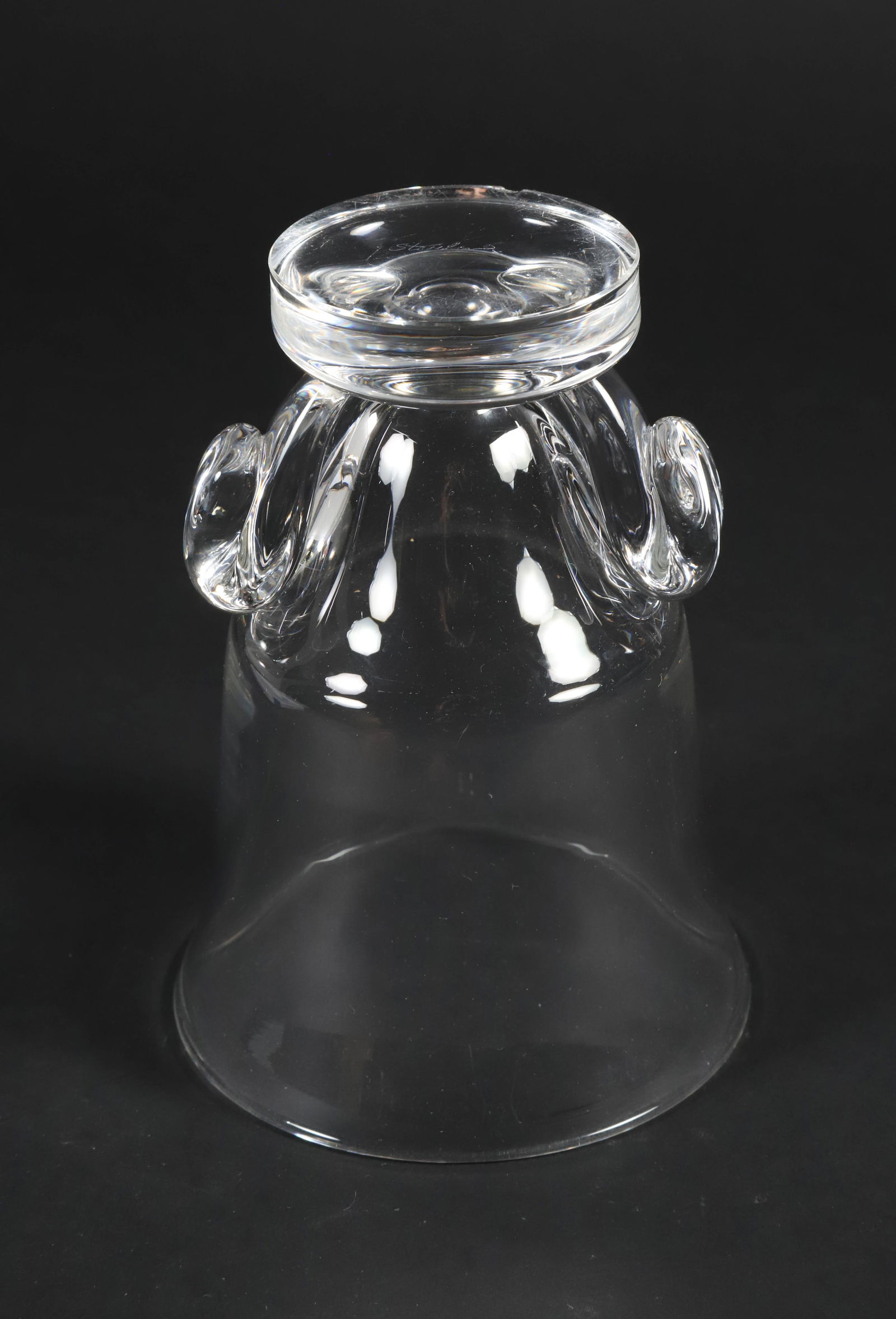 Signed Steuben Clear Crystal Vase - 4