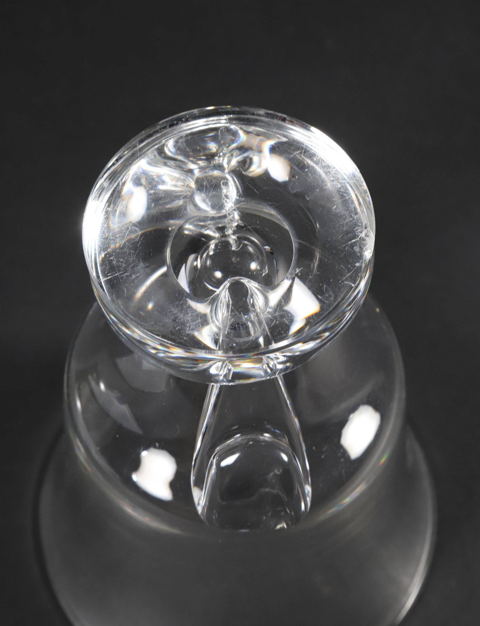 Signed Steuben Clear Crystal Vase - 5