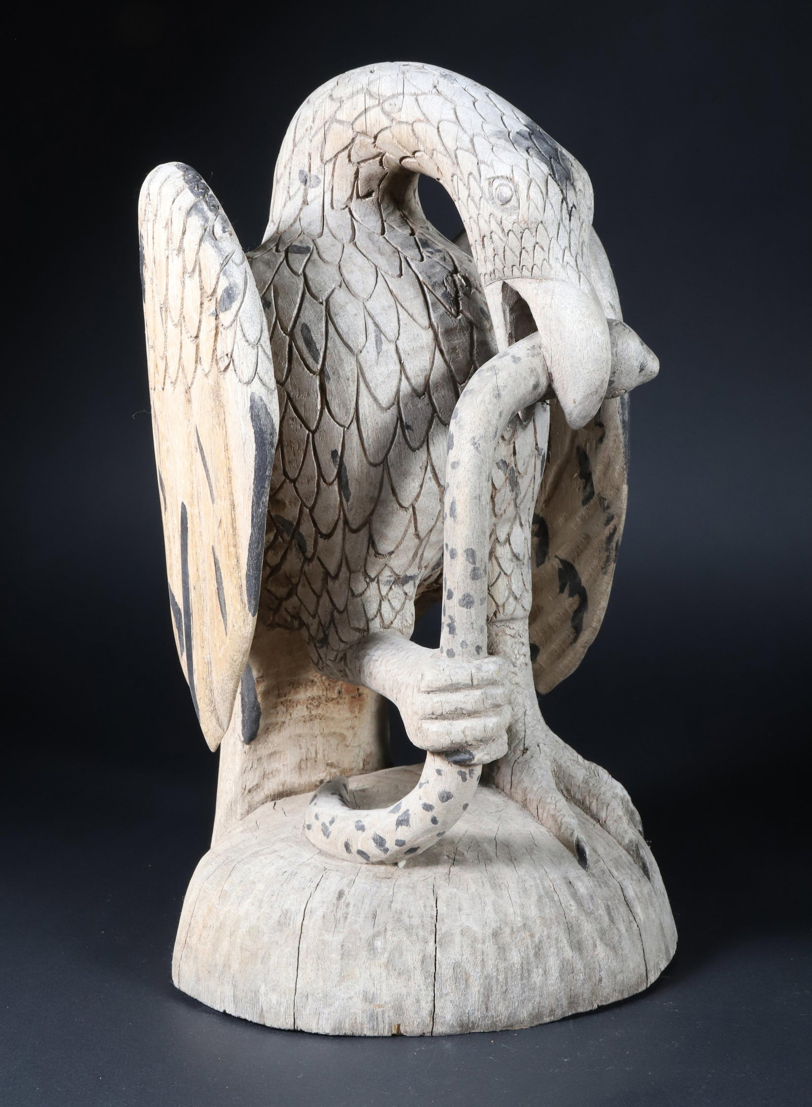 Levi Stewart Carved Eagle with Snake, circa 1980 (1 of 5)