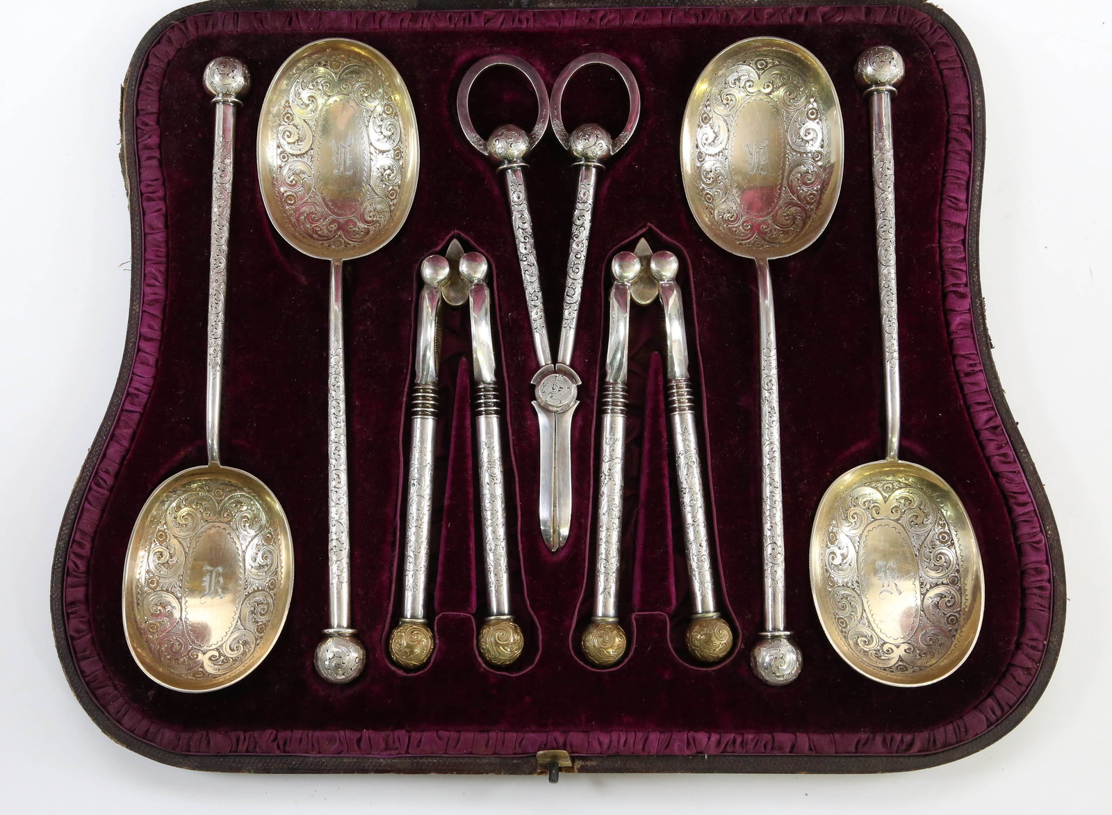 Martin, Hall & Co. Silver Plated Fruit and Nut Serving Set, 19th Century (1 of 8)