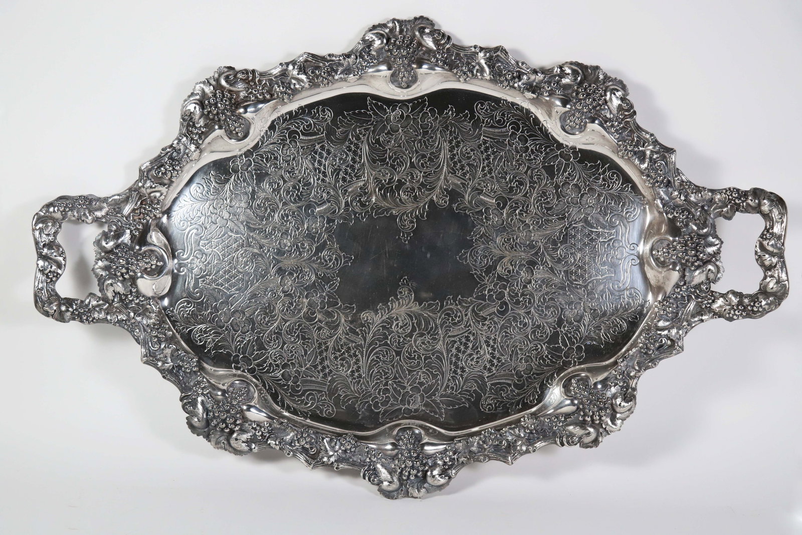 Silver Plated Two Handle Serving Tray (1 of 7)