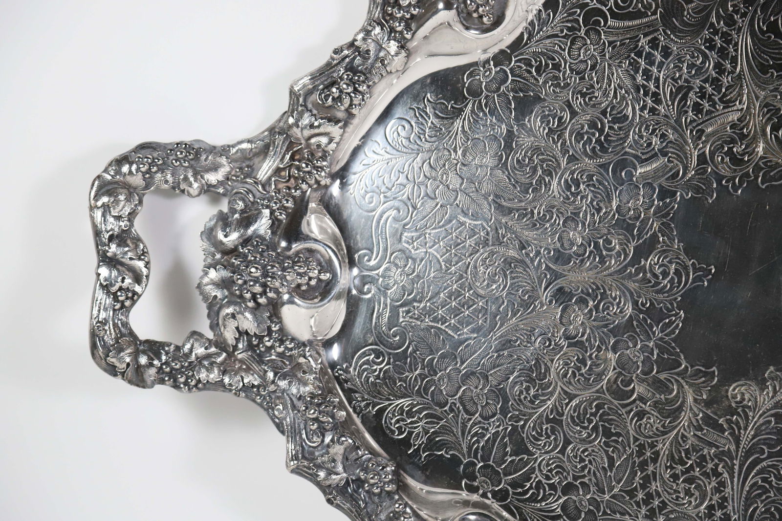 Silver Plated Two Handle Serving Tray - 2