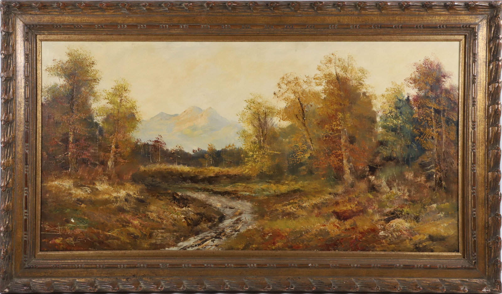 H. Stabler River Landscape Oil on Canvas (1 of 5)