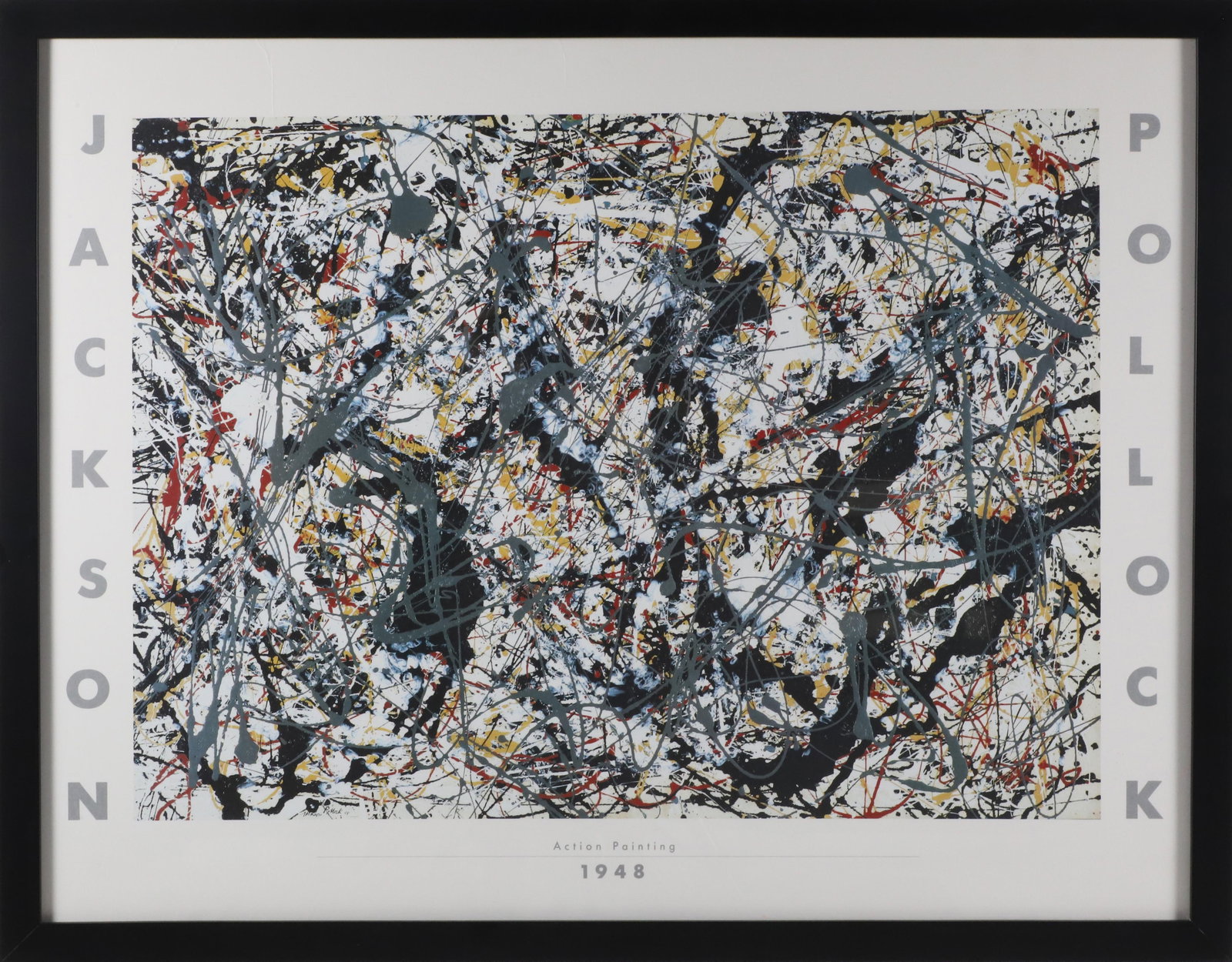 Jackson Pollock "Action Painting" 1948 Framed Poster (1 of 5)