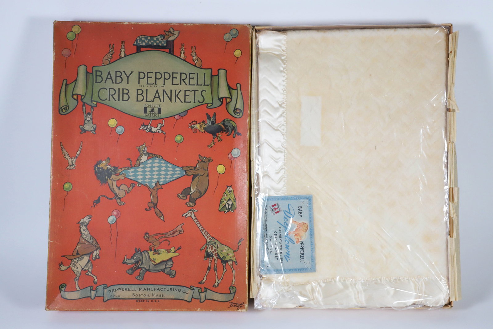 Original Tony Sarg Designed Baby Pepperill Crib Blanket Box and Crib Blanket (1 of 7)
