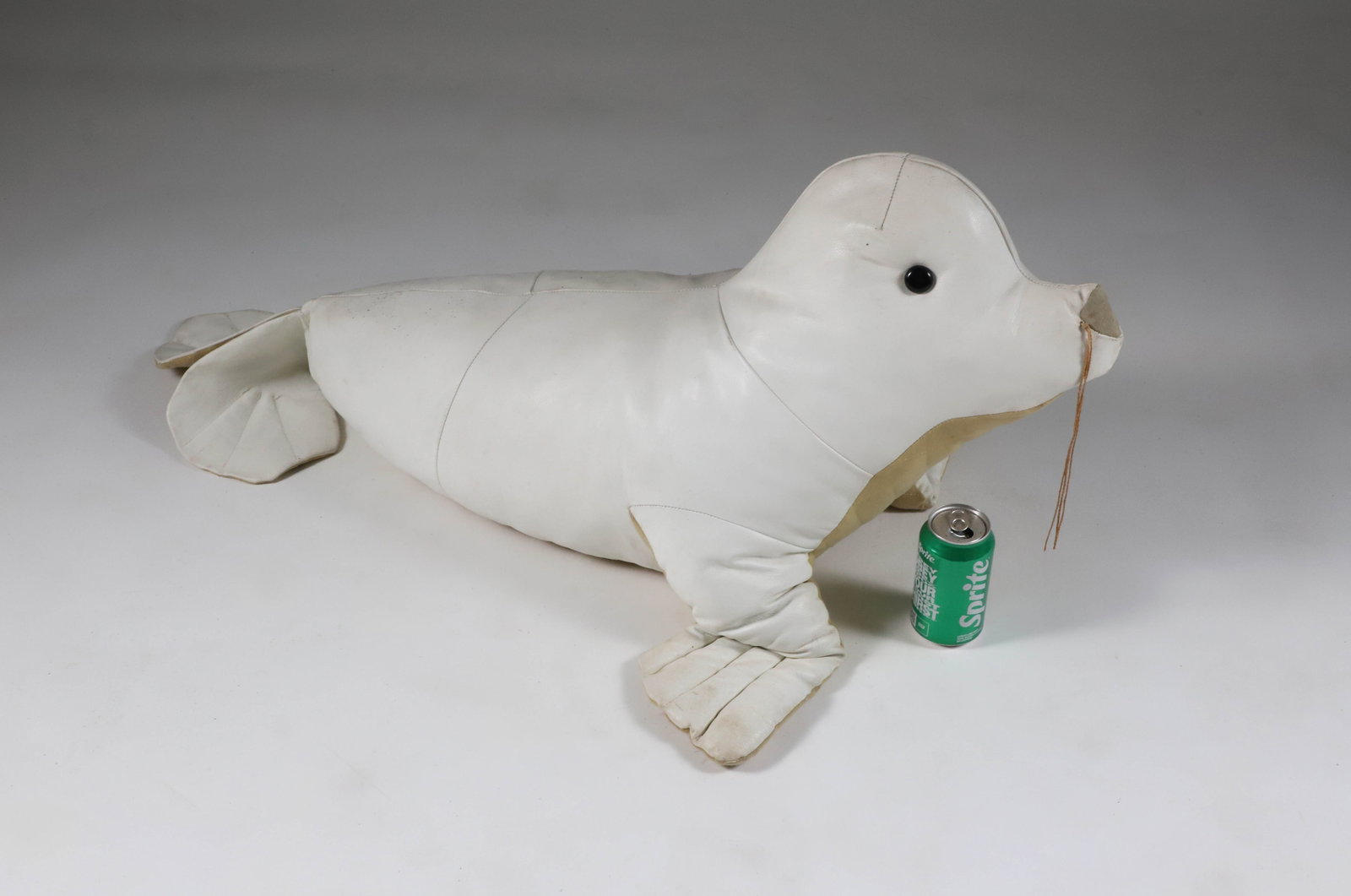 Vintage White Leather Seal (1 of 6)