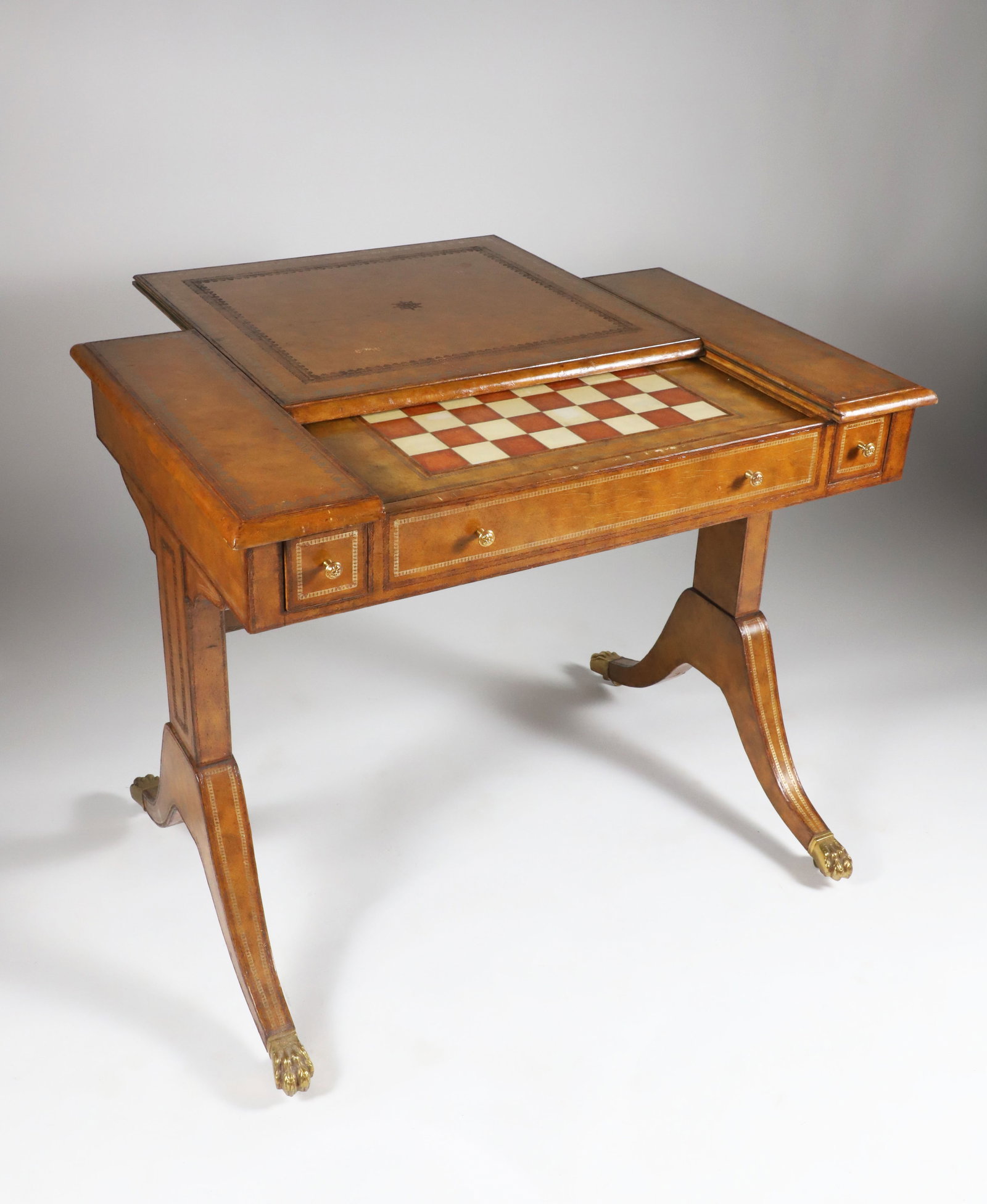Maitland Smith Hand Made Backgammon or Chess Game Table, 20th Century (1 of 10)