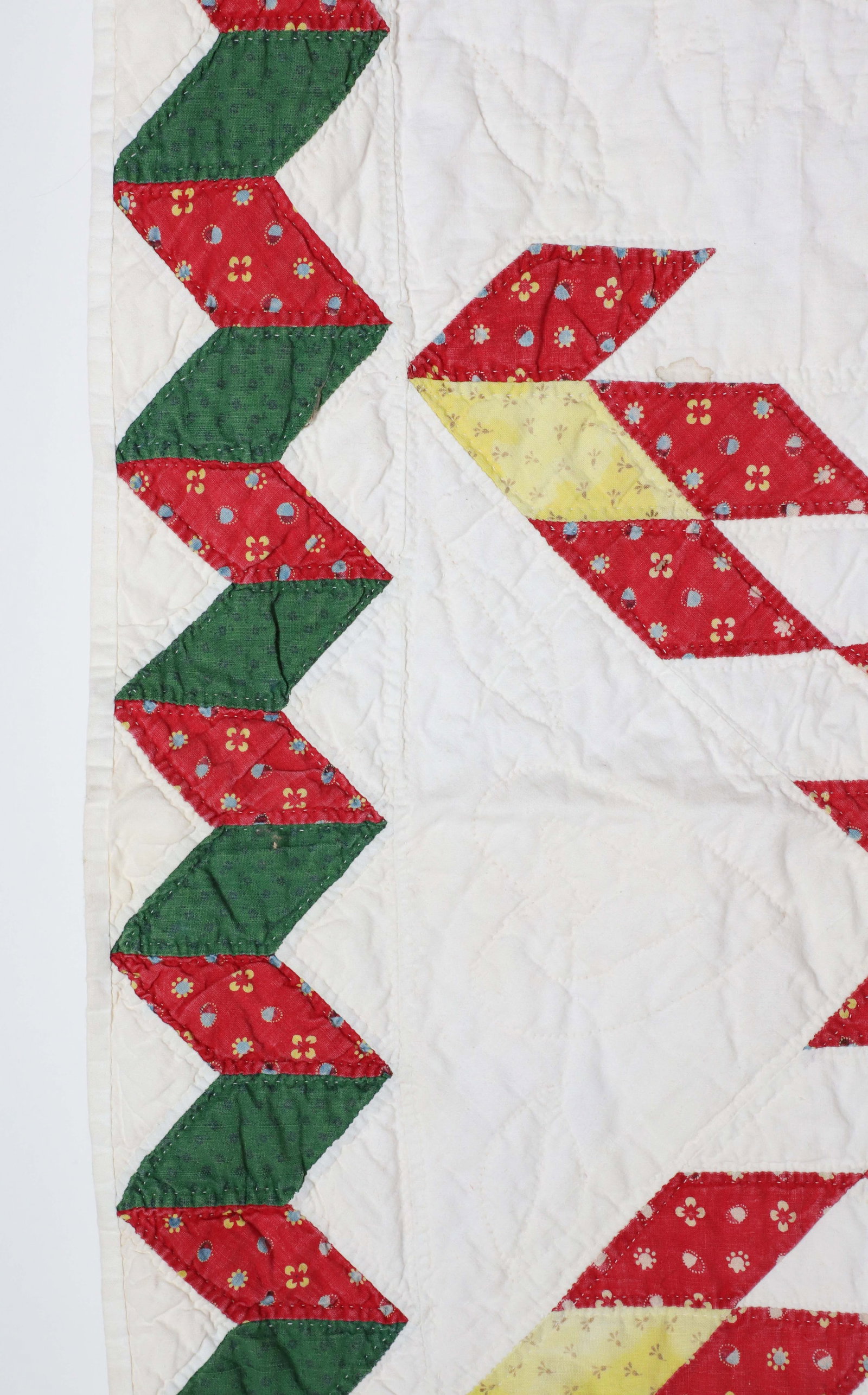 Antique "Broken Stars" Patchwork Quilt - 4