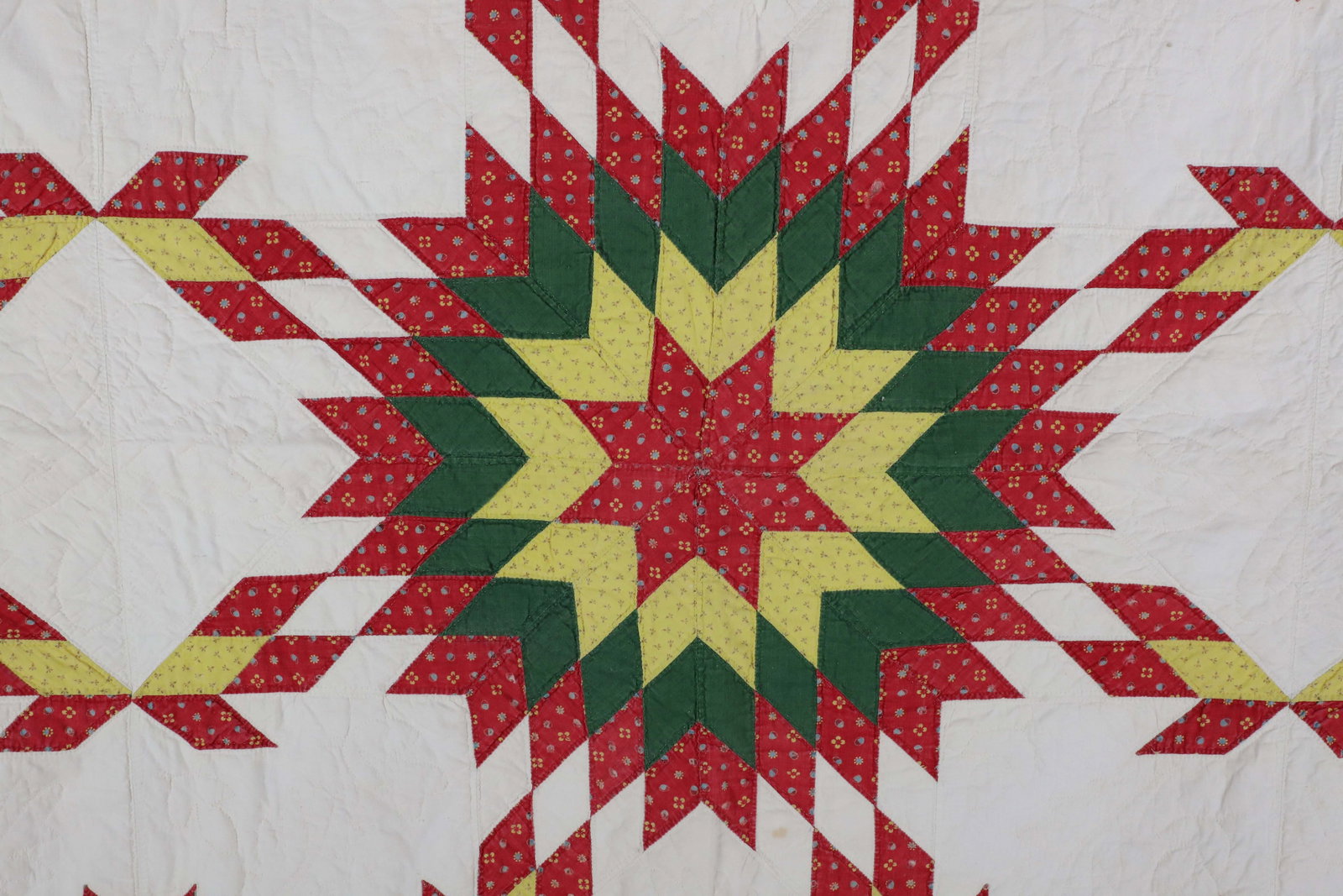 Antique "Broken Stars" Patchwork Quilt - 5