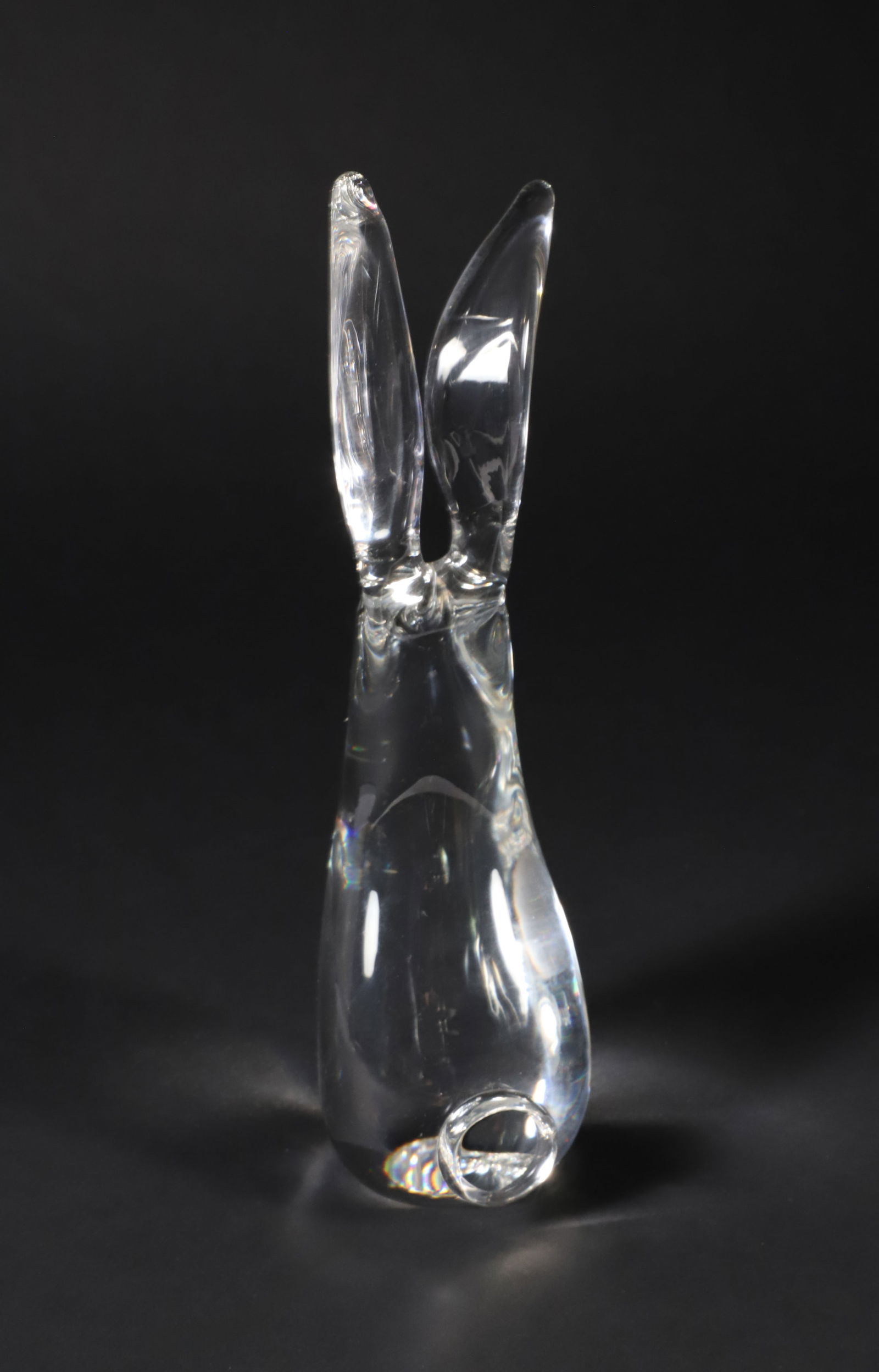 Signed Steuben Clear Glass Rabbit - 3
