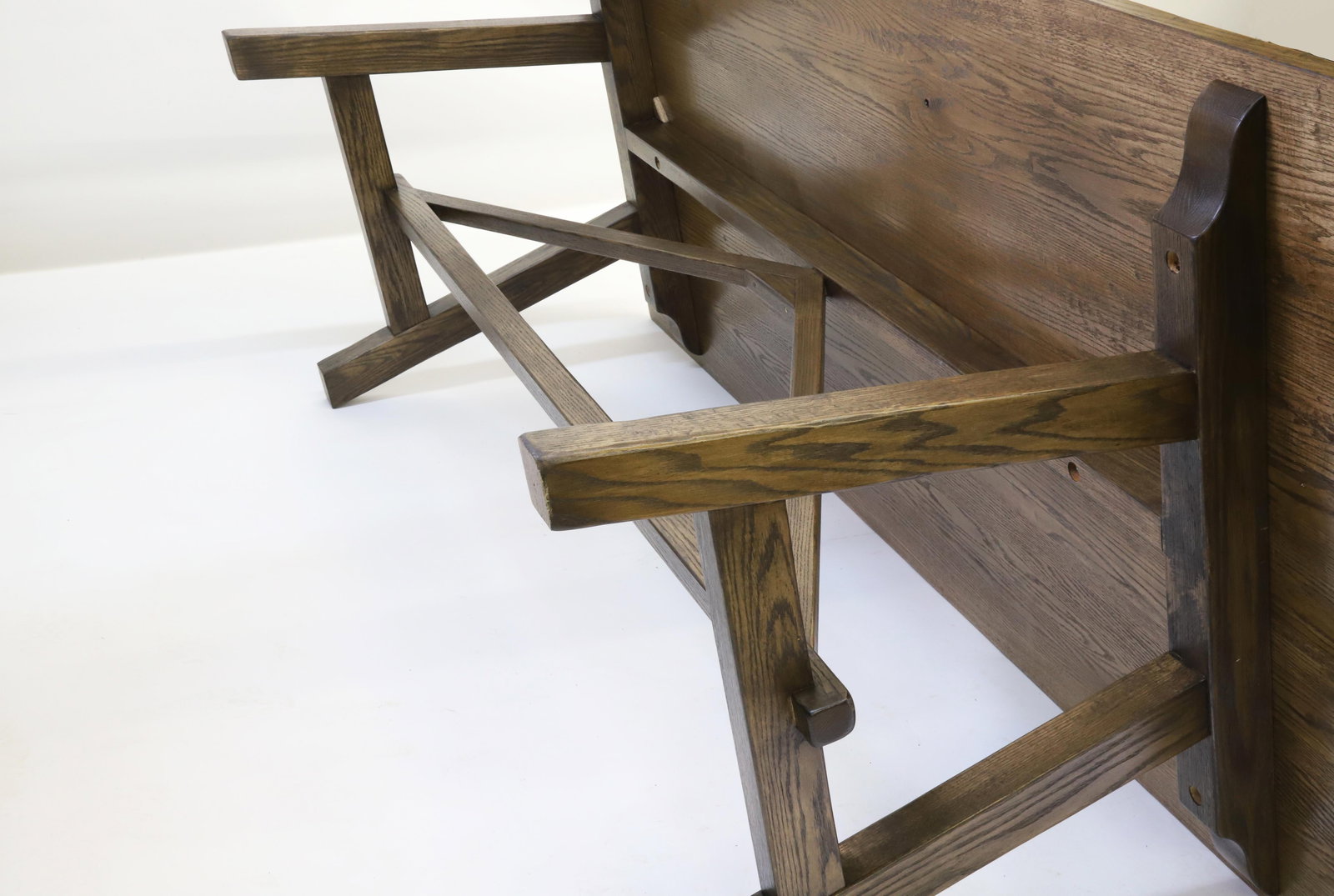 Contemporary Oak Trestle Base Dining Table - 4