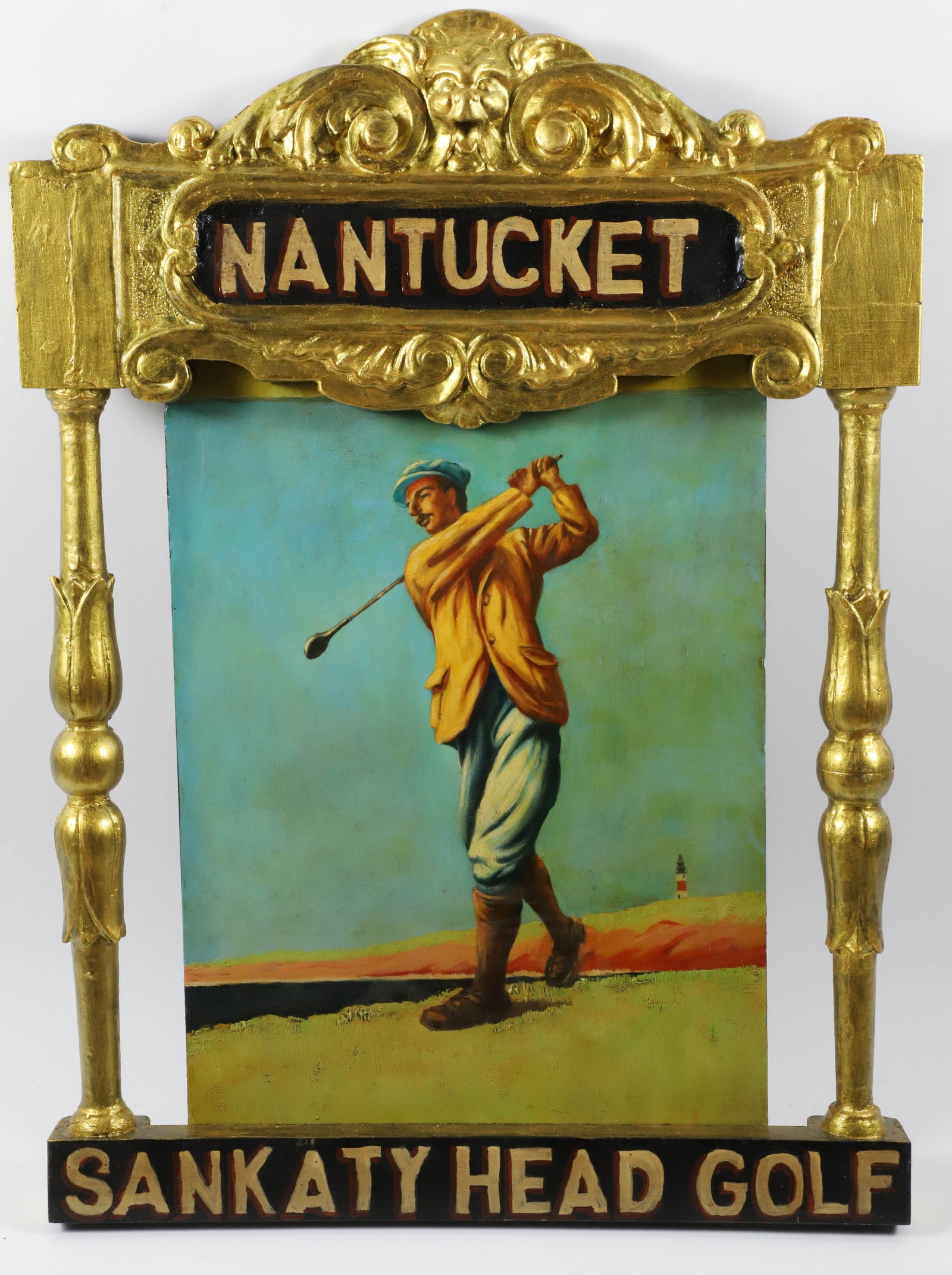 Contemporary "Nantucket Sankaty Head Golf" Sign (1 of 5)