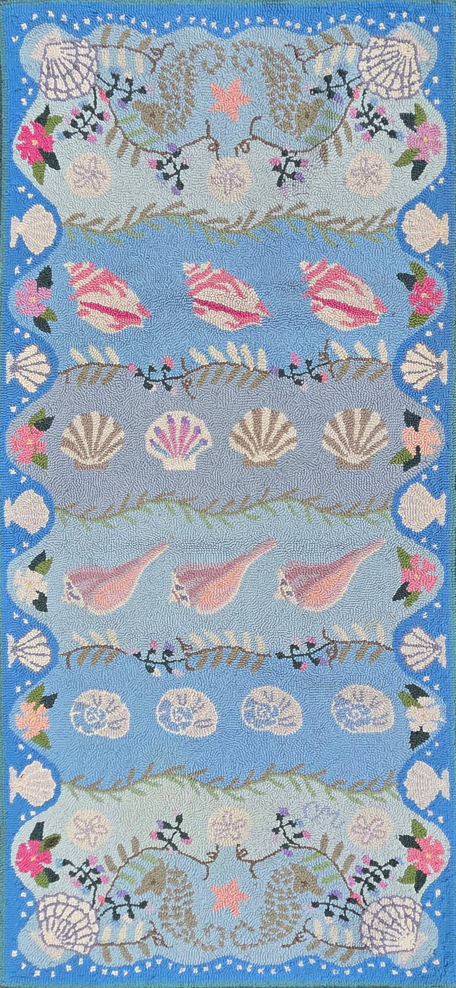 Claire Murray Shell Pattern Hooked Rug (1 of 4)