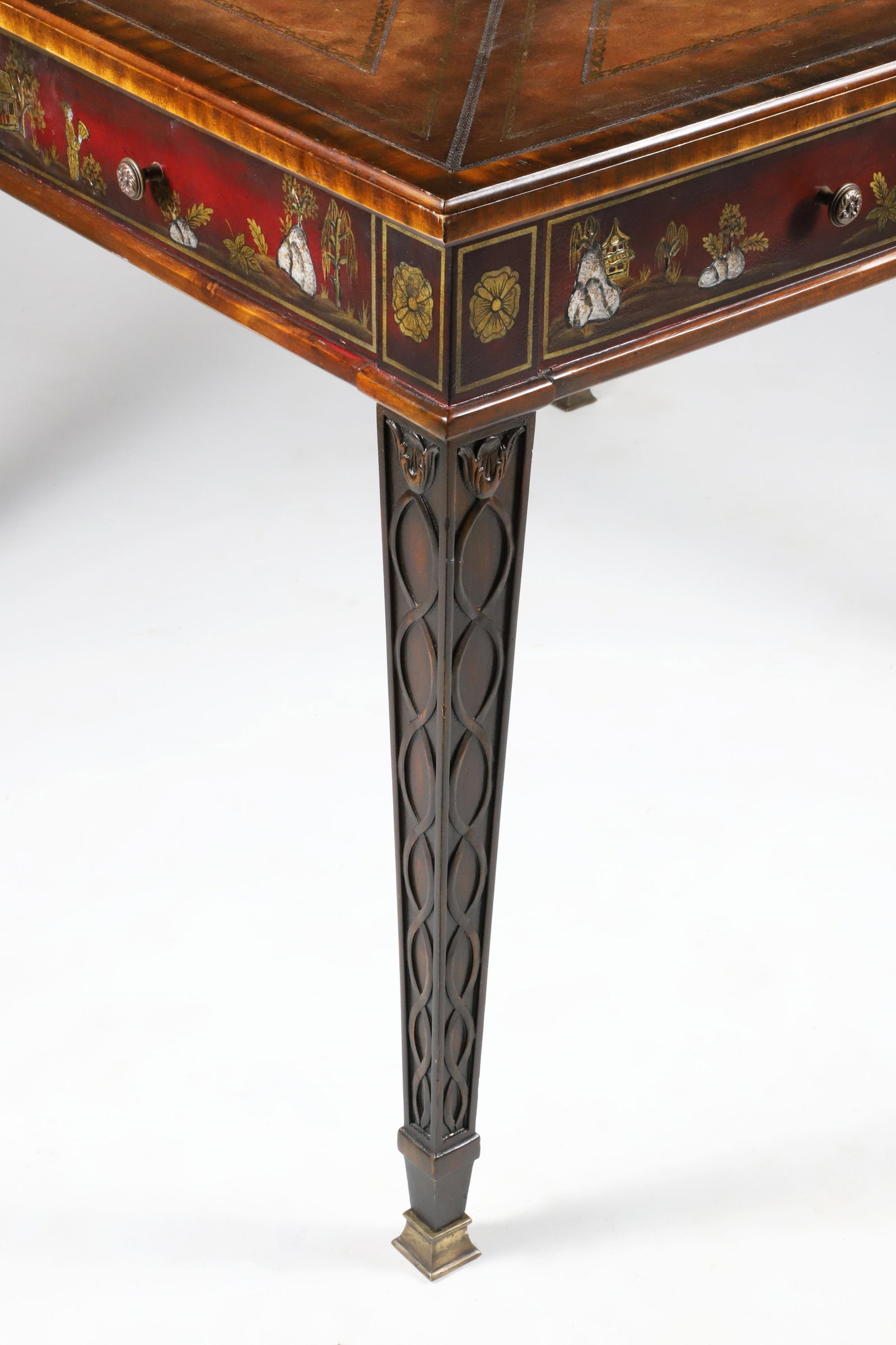 Maitland Smith Leather Bound Games Table - 2