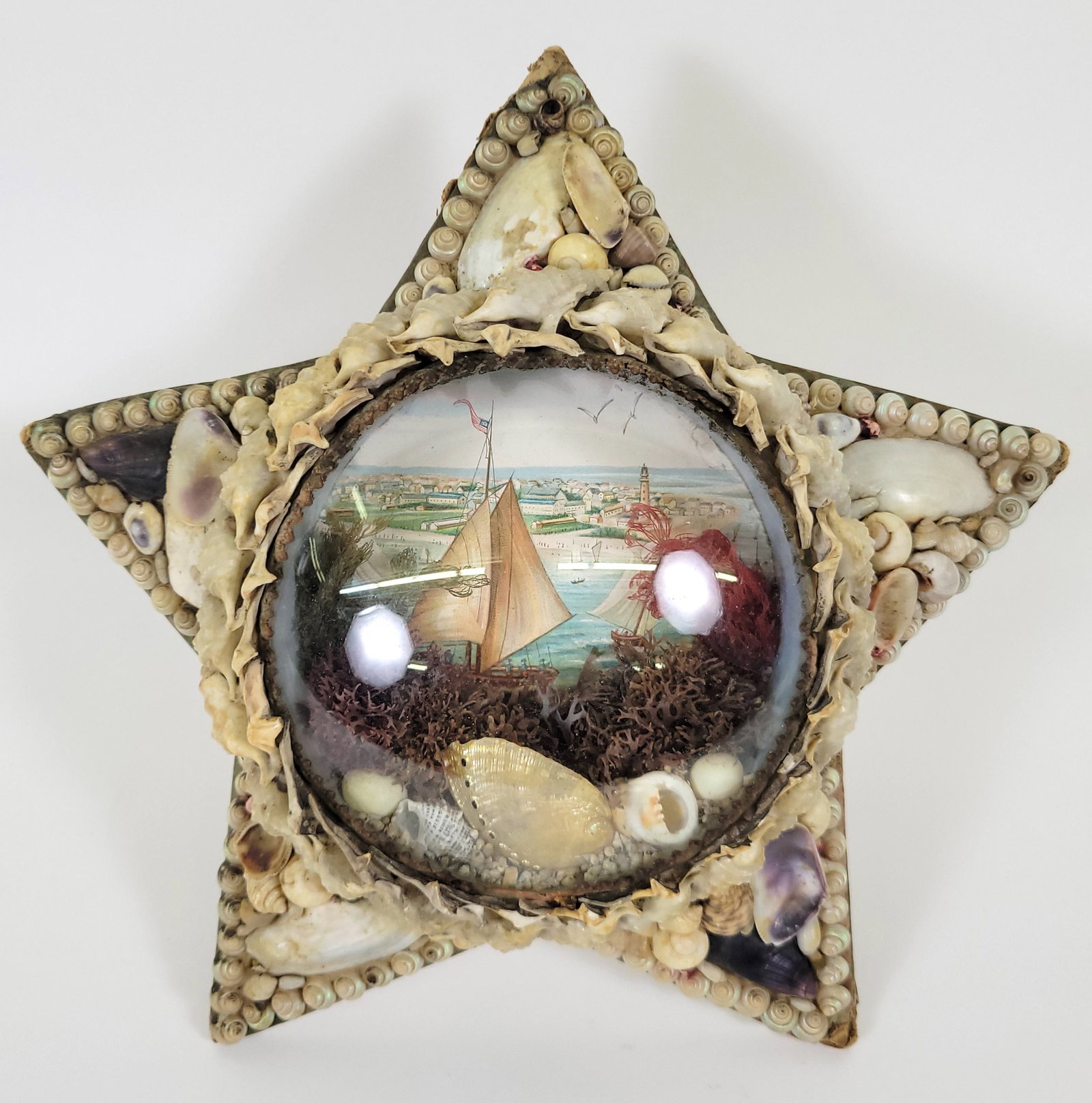 Antique Victorian Era Nautical Sea Shell Star Diorama (1 of 4)