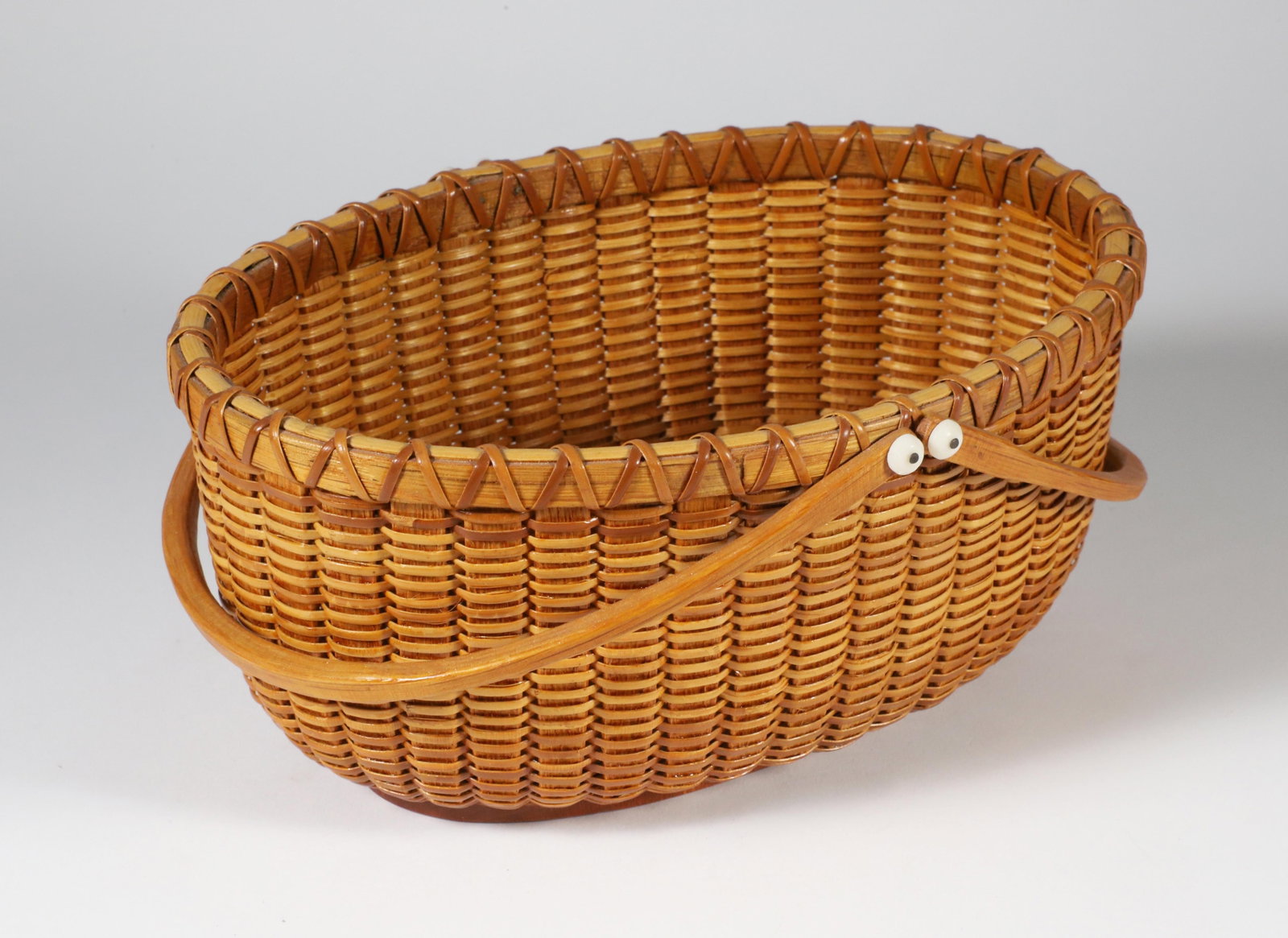 Paul Willer Oval Double Swing Handle Nantucket Basket (1 of 5)