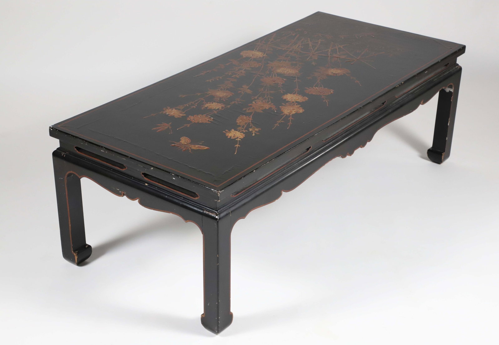 Black Lacquer Chinese Coffee Table - 3