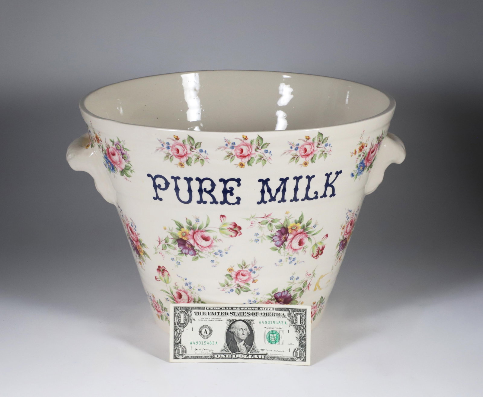 English Ironstone Pottery "Pure Milk" Bucket (1 of 7)