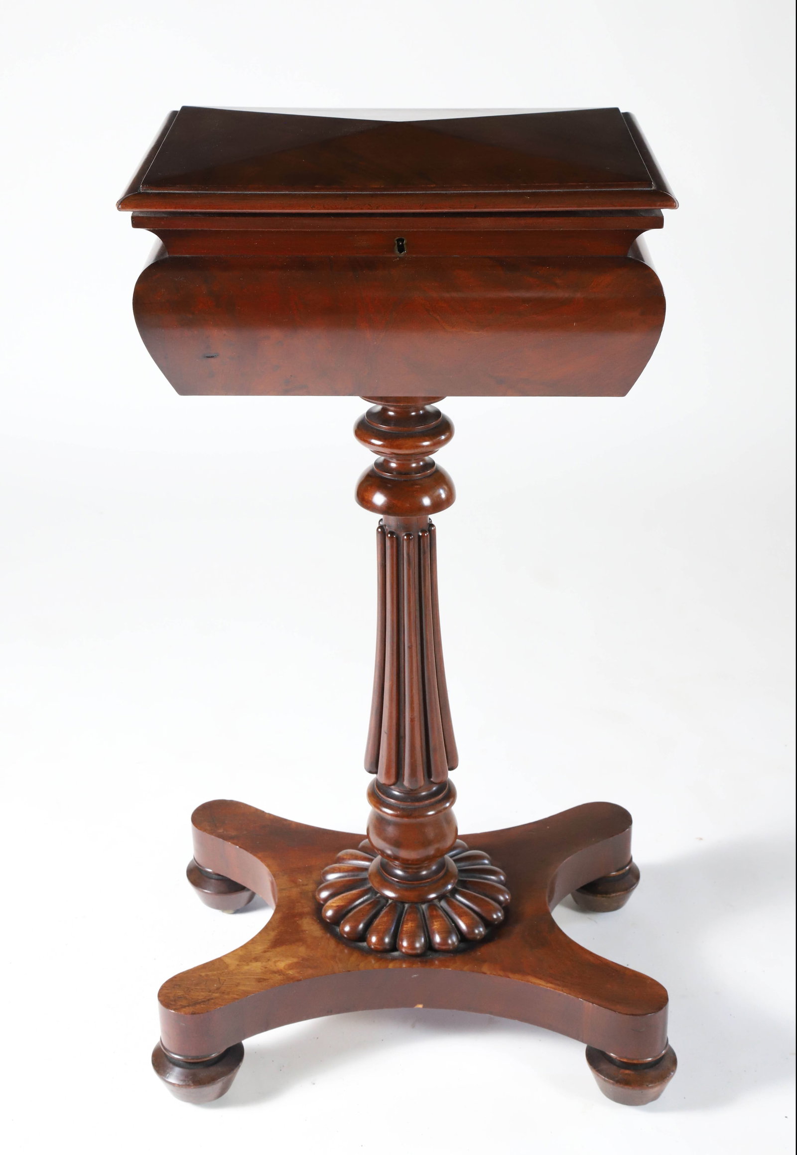 Regency Mahogany Floor Standing Tea Caddy, 19th Century (1 of 5)