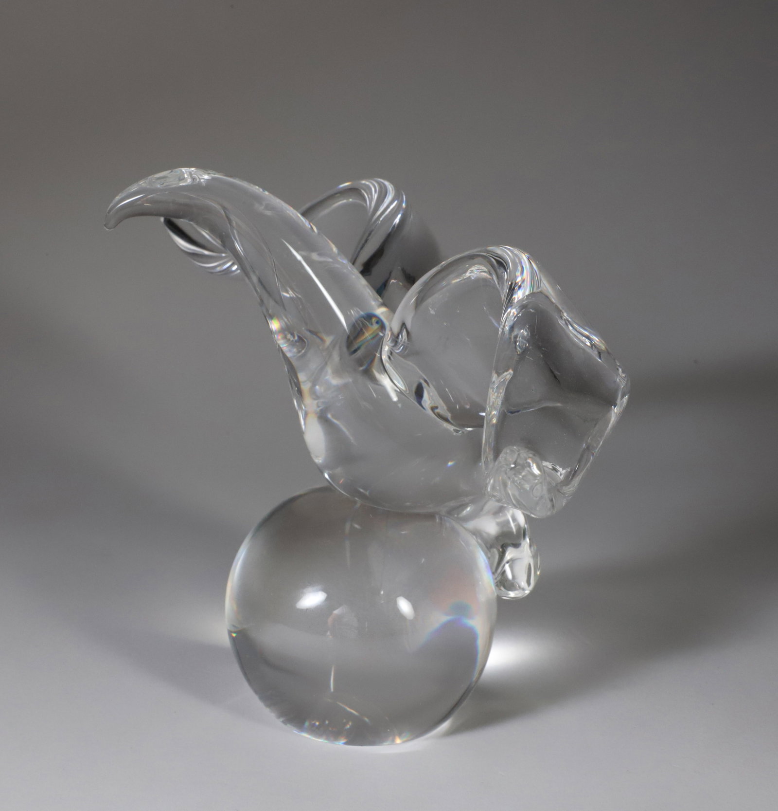 Signed Steuben Clear Glass Eagle - 2