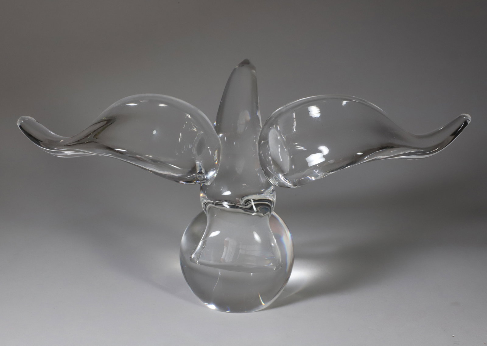 Signed Steuben Clear Glass Eagle - 3