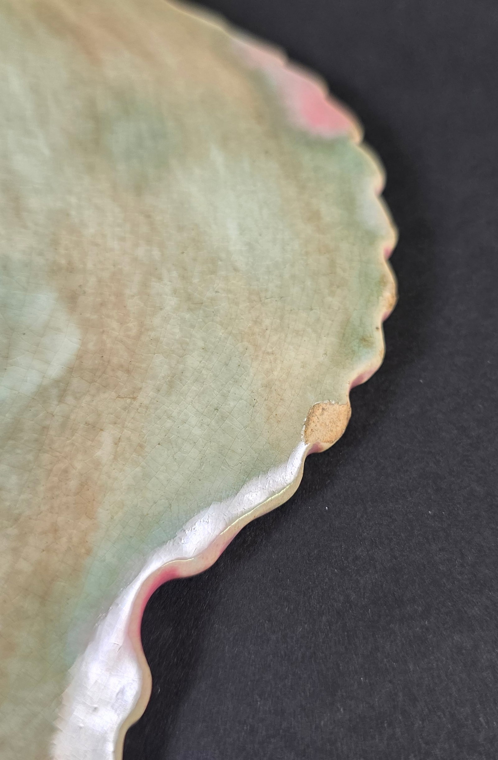 Antique Majolica Shell Form Serving Platter - 6