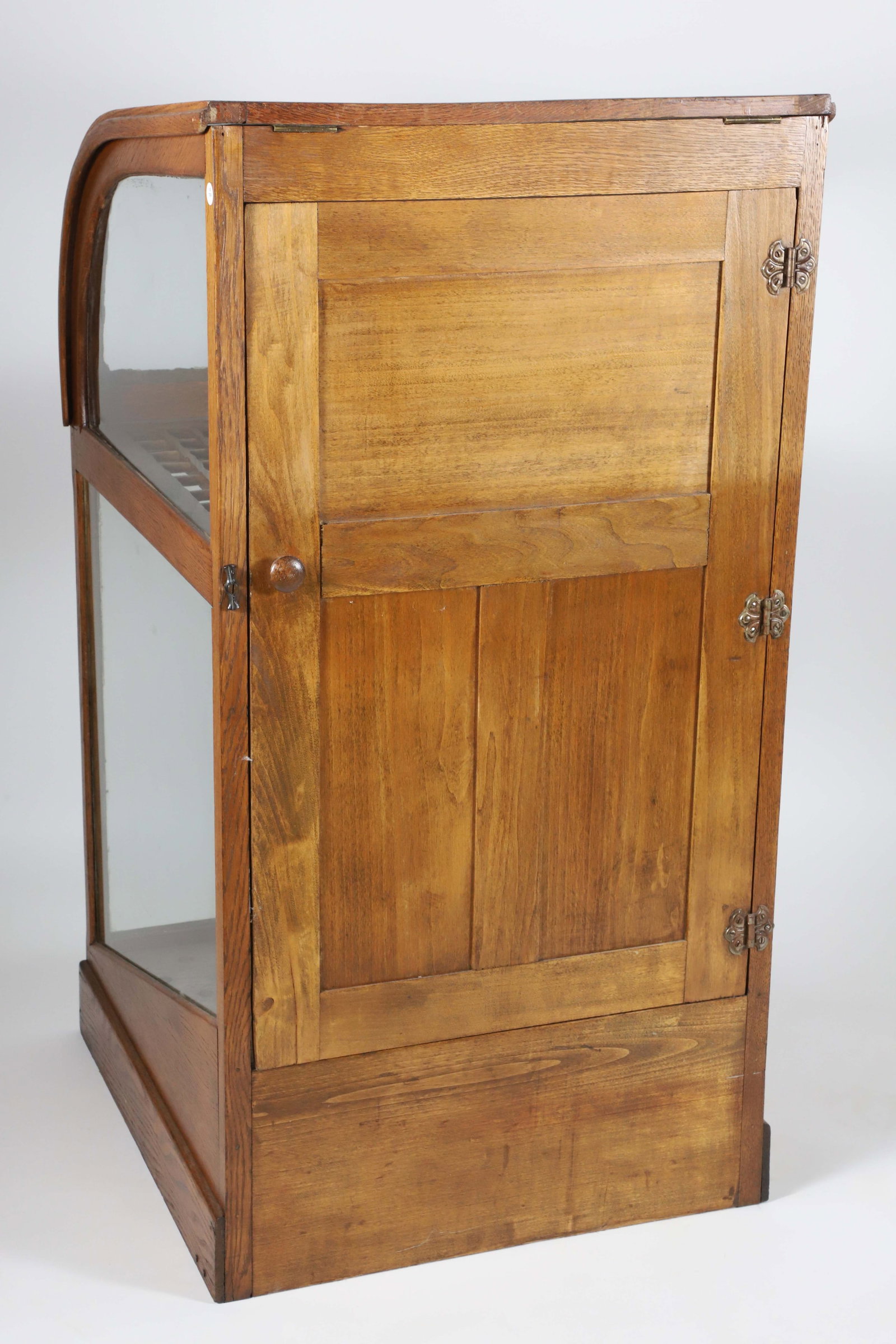 Oak Dome Top Cane Rack Display Showcase - 6