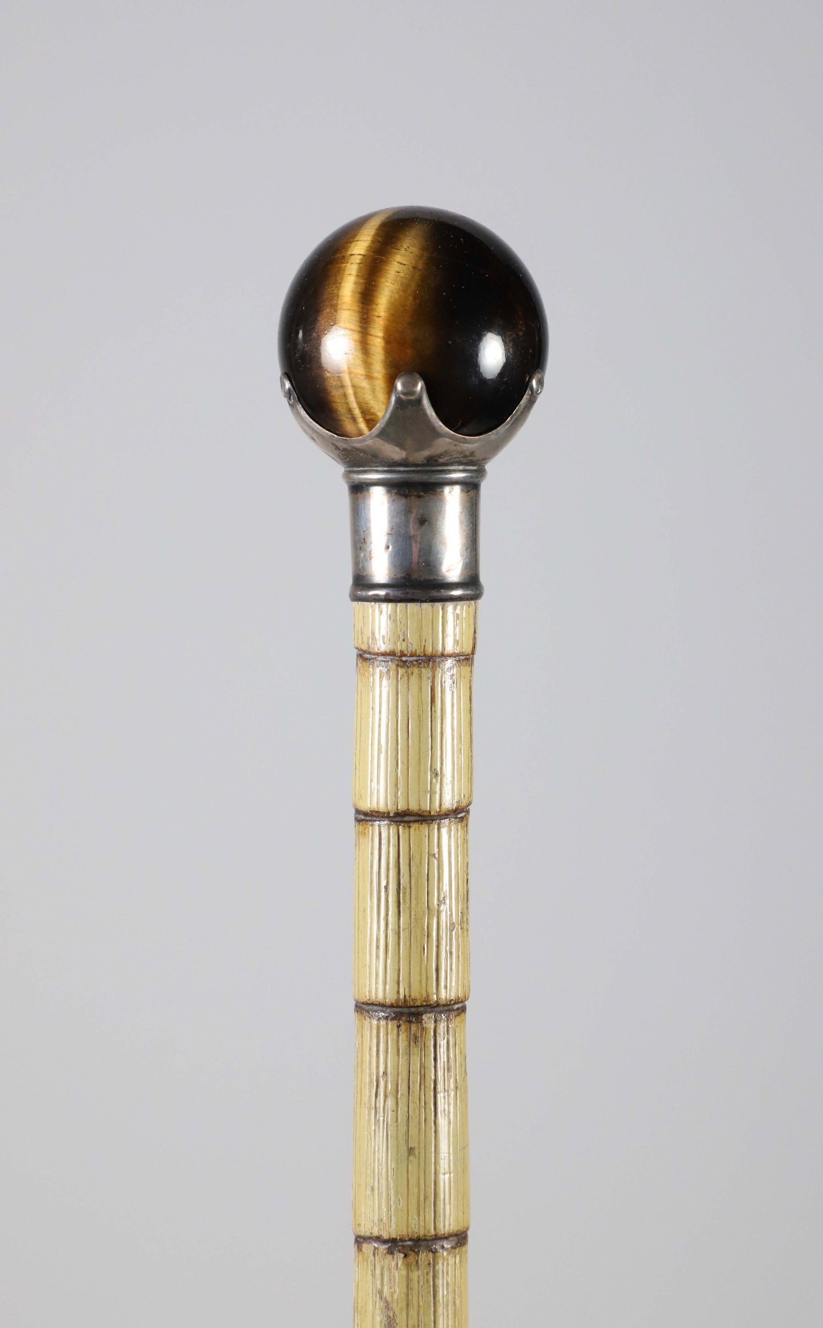 Tiger's Eye Ball Grip Walking Stick, 19th Century (1 of 7)