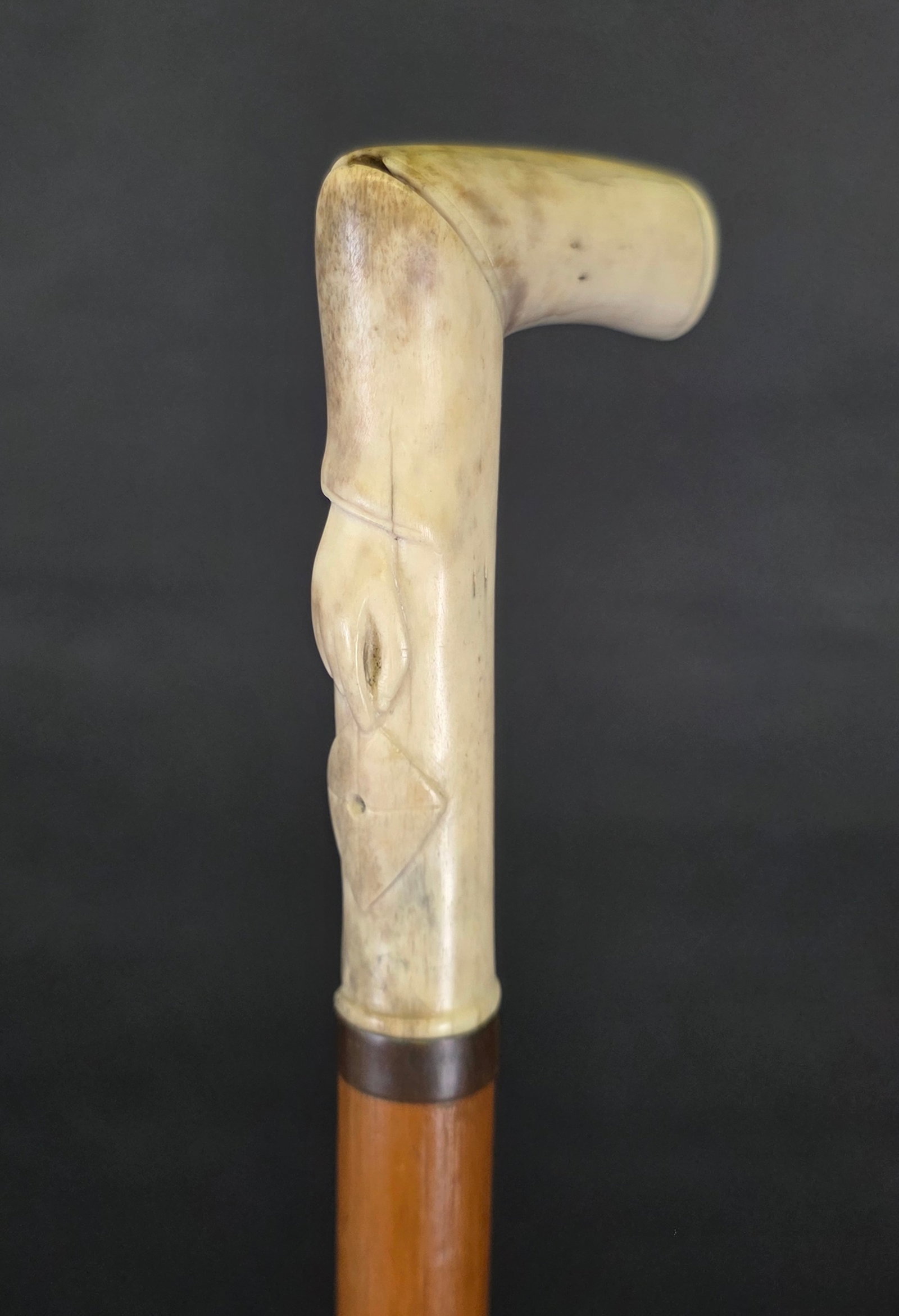 Antique Bone L-Grip Cane, 19th century (1 of 7)