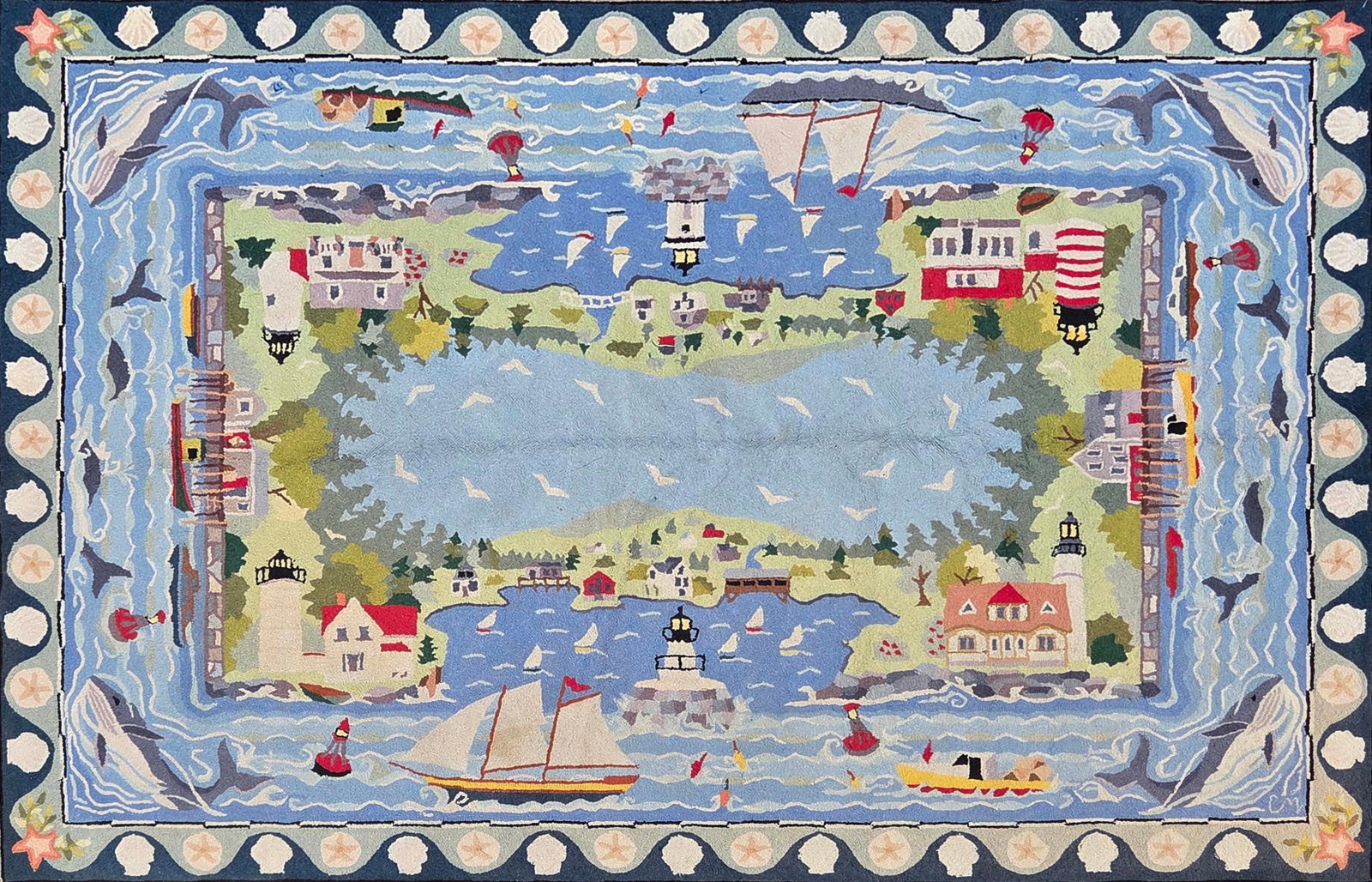 Claire Murray Nantucket Hooked Rug (1 of 7)
