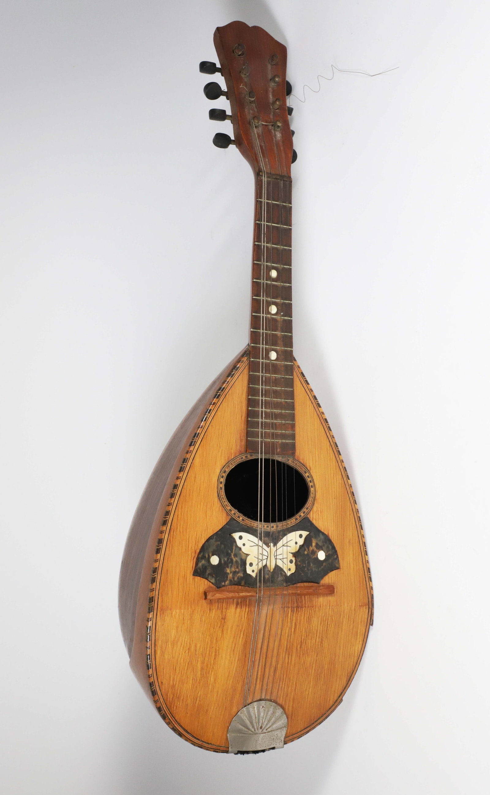 Antique Inlaid Mandolin with Butterfly Pic Gard (1 of 5)