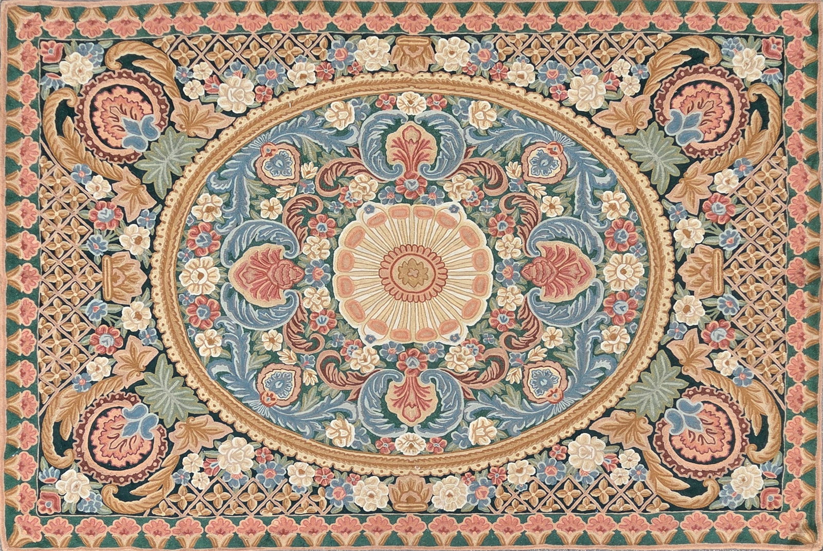 Crewel Stitch Rug (1 of 4)