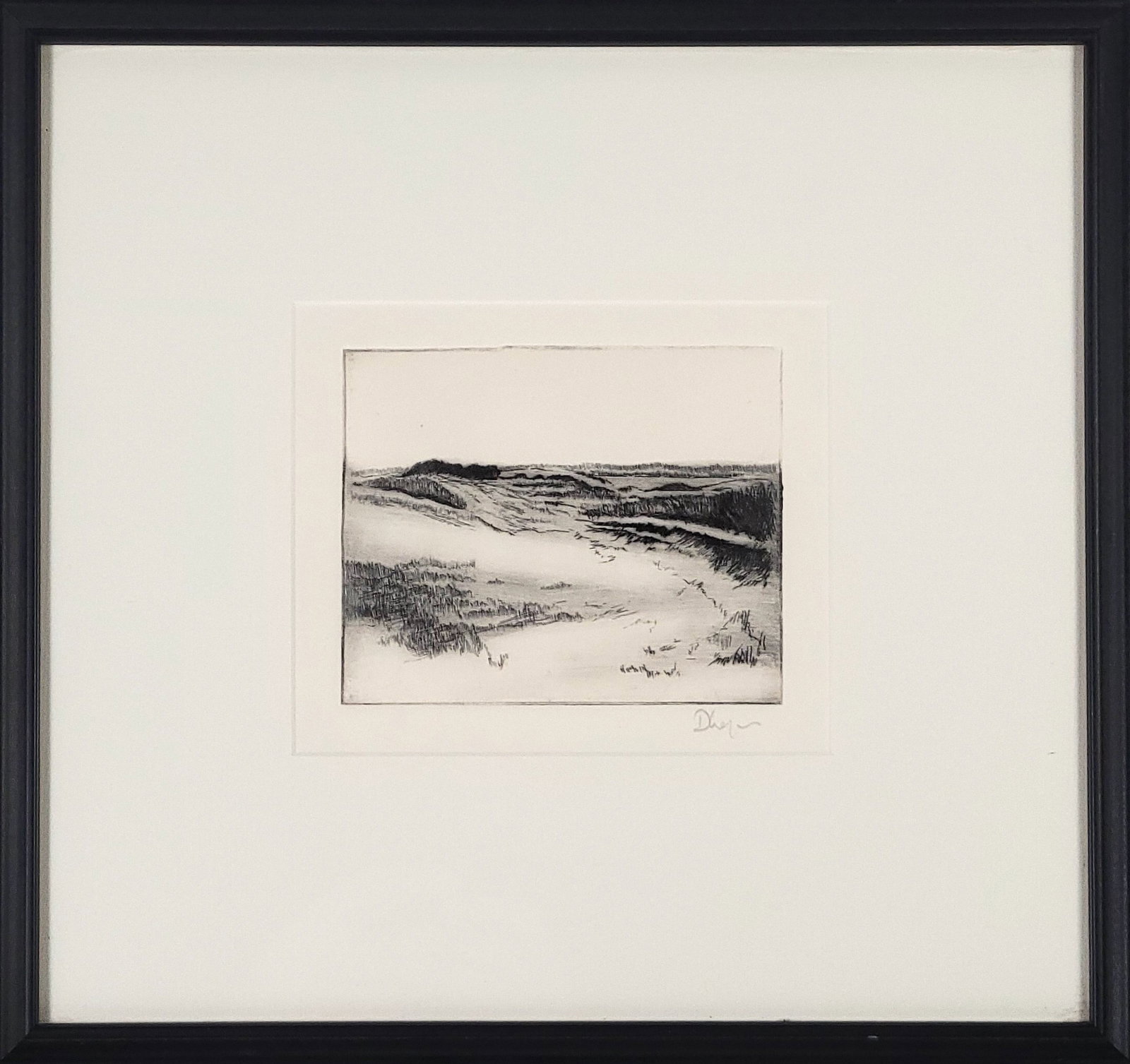 David Lazarus Etching “Nantucket Dunes” - 2
