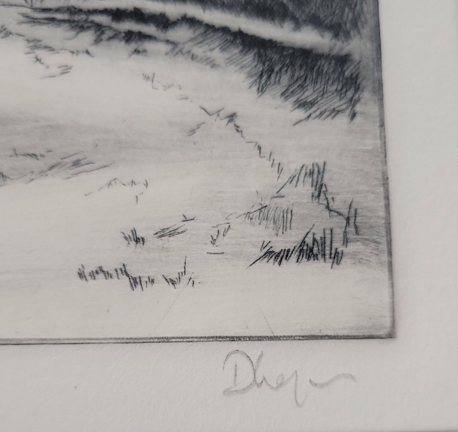 David Lazarus Etching “Nantucket Dunes” - 3