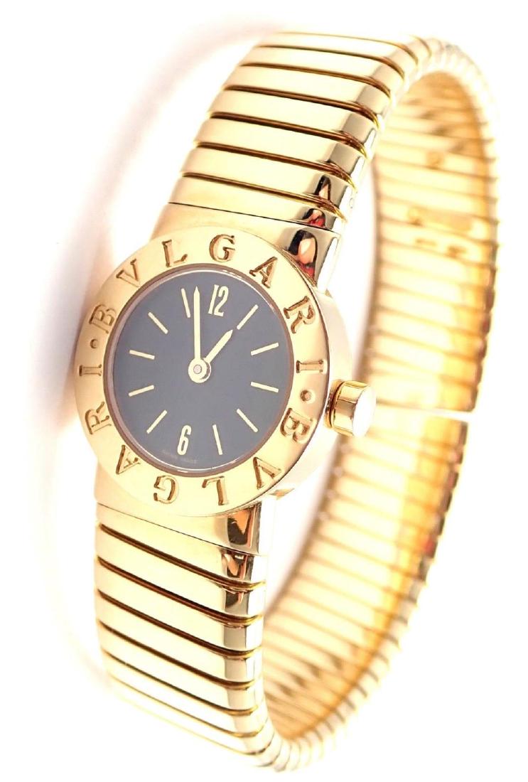 Bulgari 18k Yellow Gold Tubogas Serpenti Bracelet Watch (1 of 4)