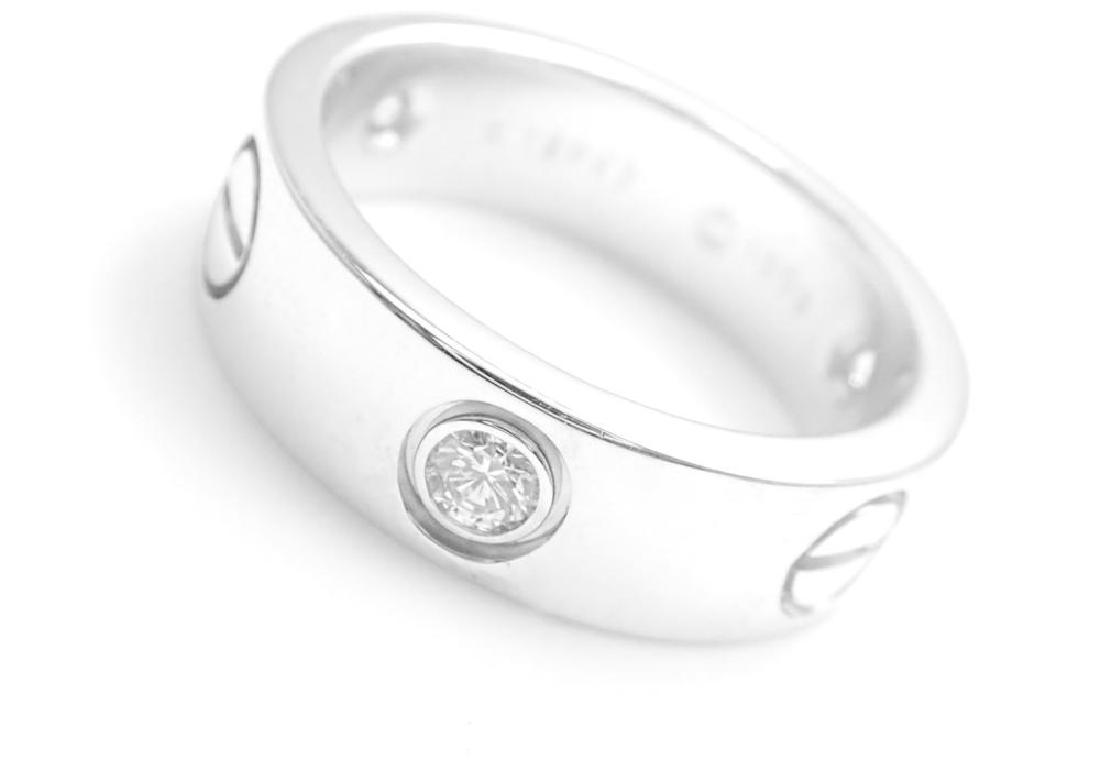 Authentic! Cartier 18k White Gold Three Diamond Love (1 of 4)