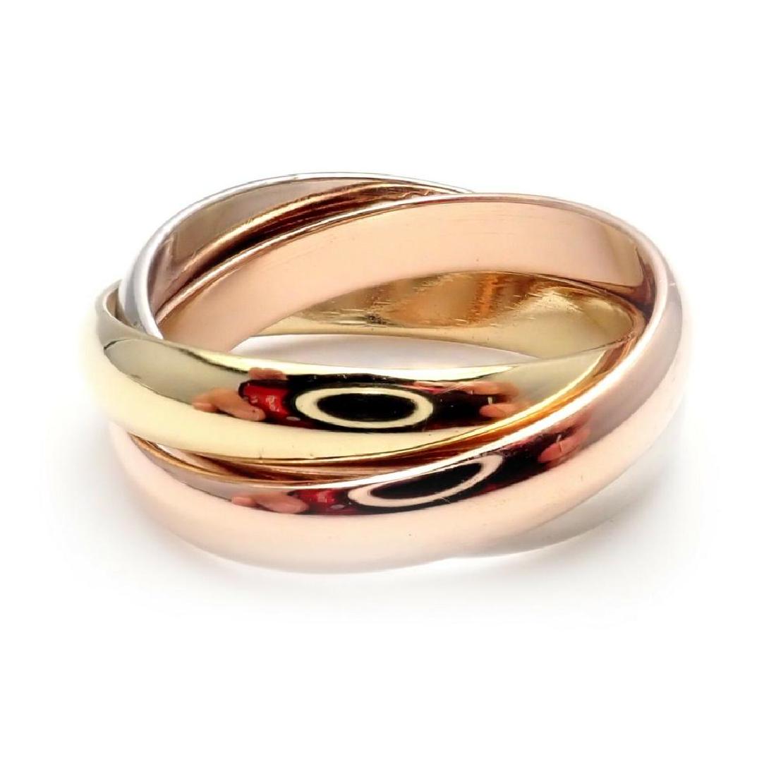 Cartier Three Color 18k Gold Trinity Band Ring (1 of 1)