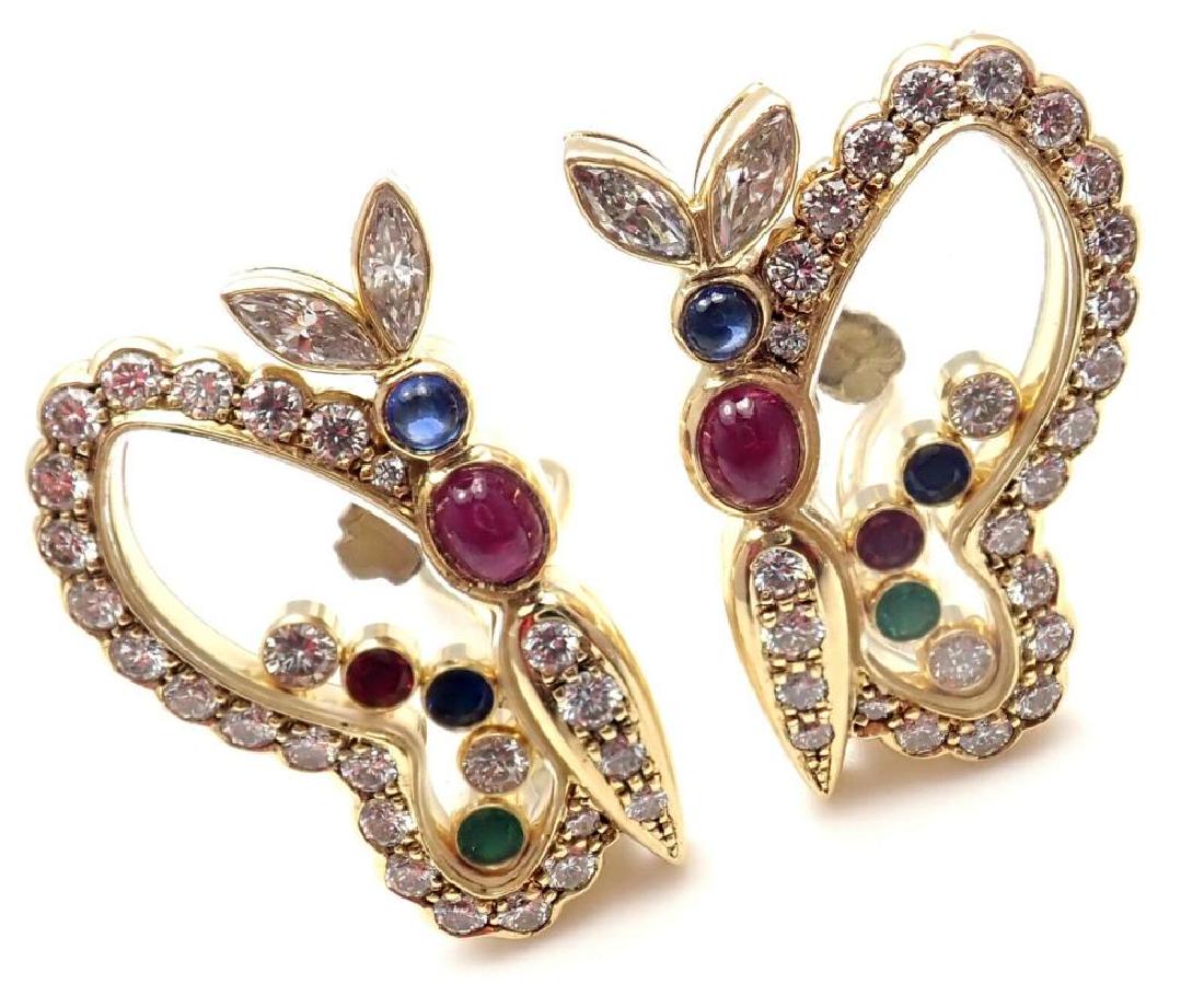 Authentic Chopard 18k Yellow Gold Diamond Ruby Sapphire (1 of 8)