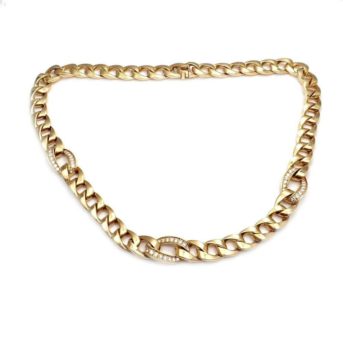 Cartier 18K Gold Diamond Heavy Link Necklace (1 of 5)
