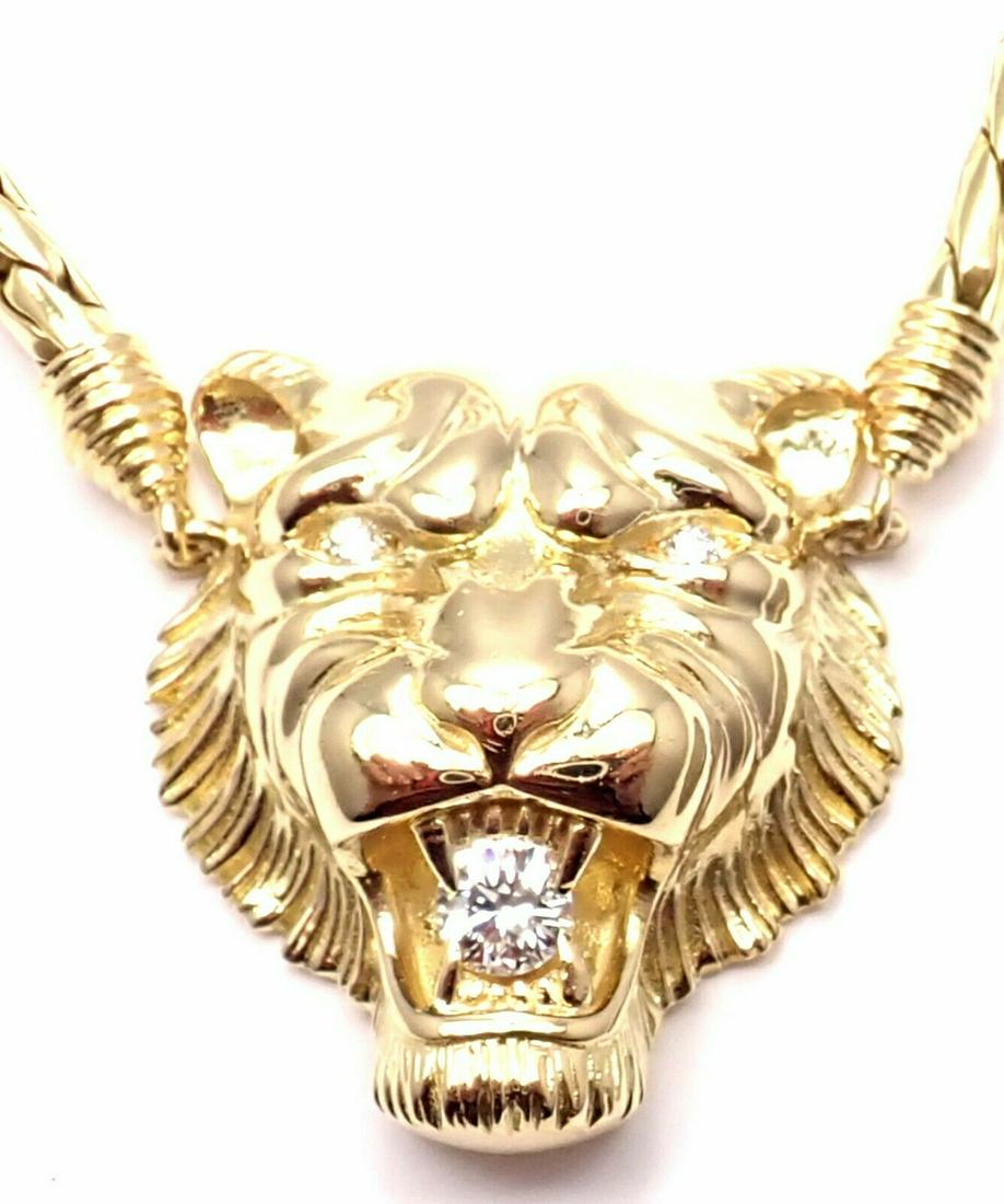 Piaget 18k Yellow Gold Diamond Lion Pendant Link: Piaget 18k Yellow Gold Diamond Lion Pendant Link Necklace. You are bidding on a Piaget 18k Yellow Gold Diamond Lion Pendant Link Necklace. About Piaget: In the historical workshop in La CÃ´te-aux-F�