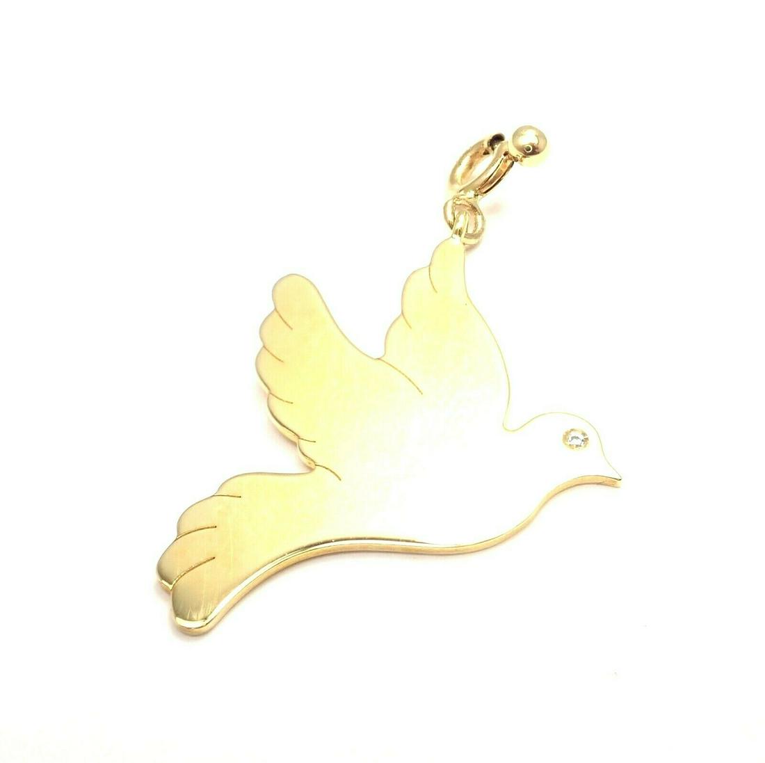 Pasquale Bruni 18k Yellow Gold Diamond Dove of Peace (1 of 6)