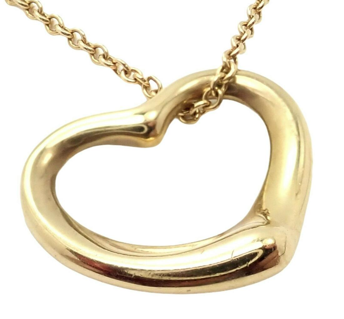 Tiffany & Co. 18k Yellow Gold Peretti 15mm Open Heart (1 of 12)