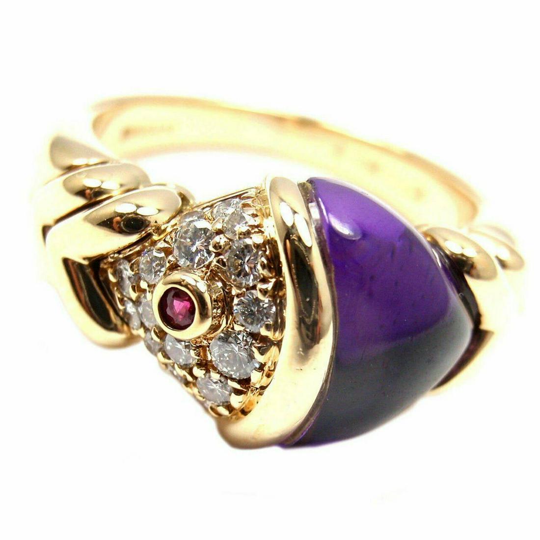Bvlgari Bulgari 18k Yellow Gold Diamond Amethyst (1 of 12)