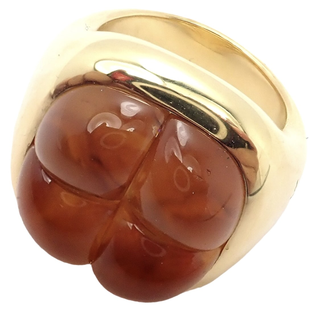 Pomellato 18k Yellow Gold Large 4 Citrine Ring Sz 6.5: About This Piece: