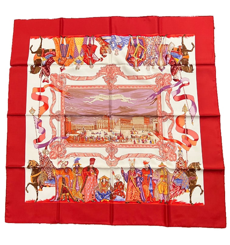Hermes Turqueries en l?Honneur de M.R. Let vintage 90cm Silk Scarf (1 of 7)