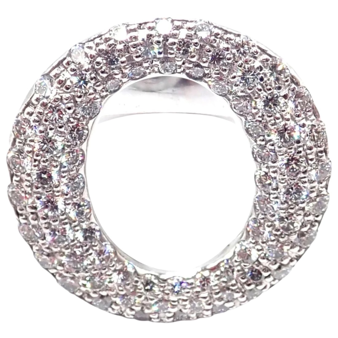 Tiffany & Co Elsa Peretti Sevillana Platinum Diamond O Ring: About This Piece: Discover the timeless allure of Tiffany & Co Elsa Peretti Sevillana O Ring, impeccably crafted