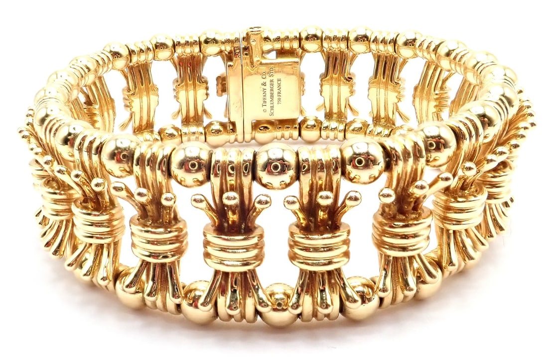 Tiffany & Co Jean Schlumberger 18k Yellow Gold Bowtie Bracelet (1 of 10)