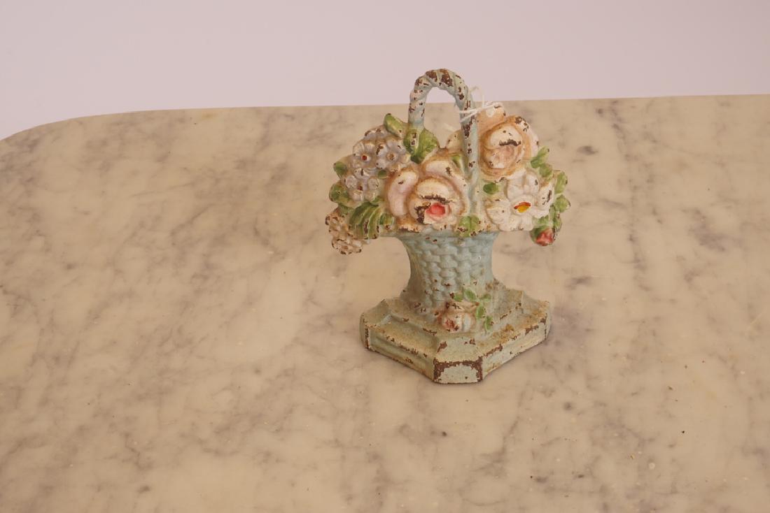 Flower Basket Iron Door Stop: Flower Basket Iron Door Stop