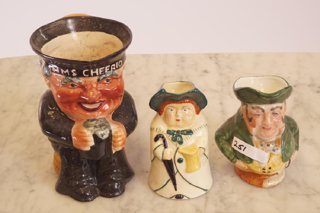 Lot of 3 English Toby jugs: Lot of 3 English Toby jugs